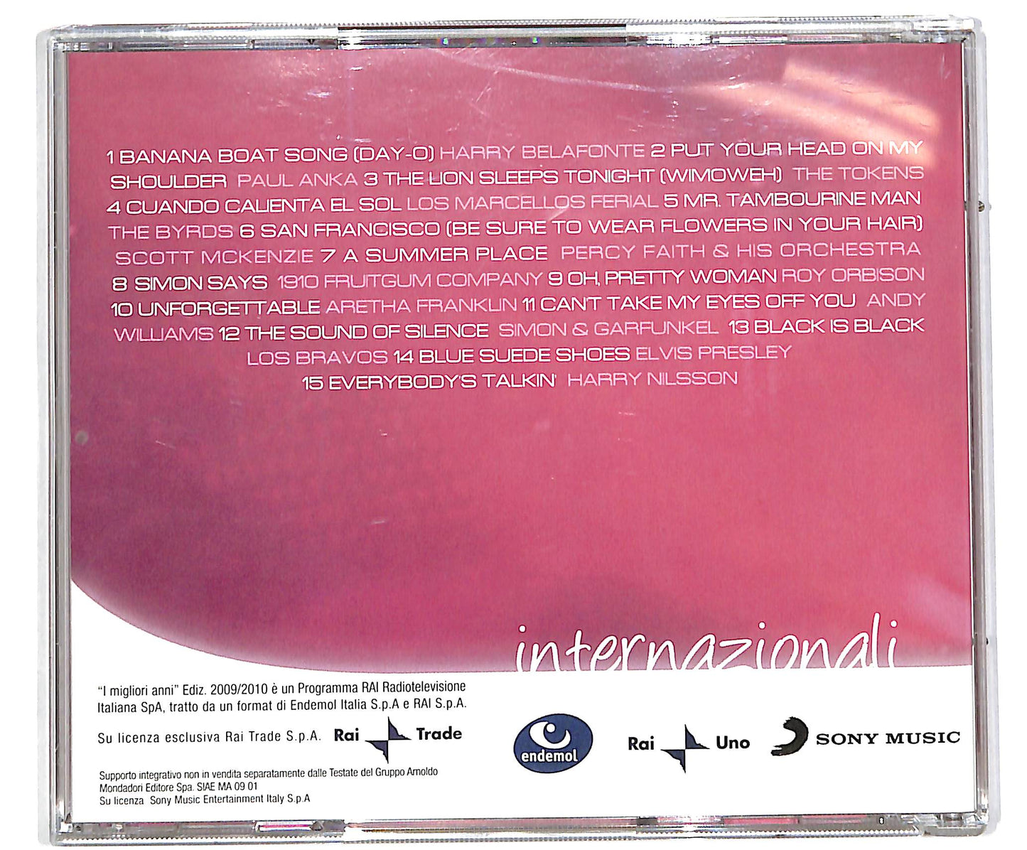 EBOND I Migliori anni 60 Internazionali EDITORIALE CD CD039710