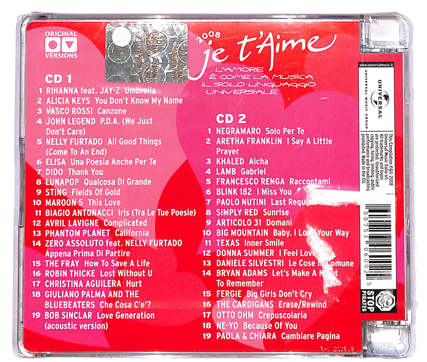 EBOND Je T'Aime 2008 CD CD039810