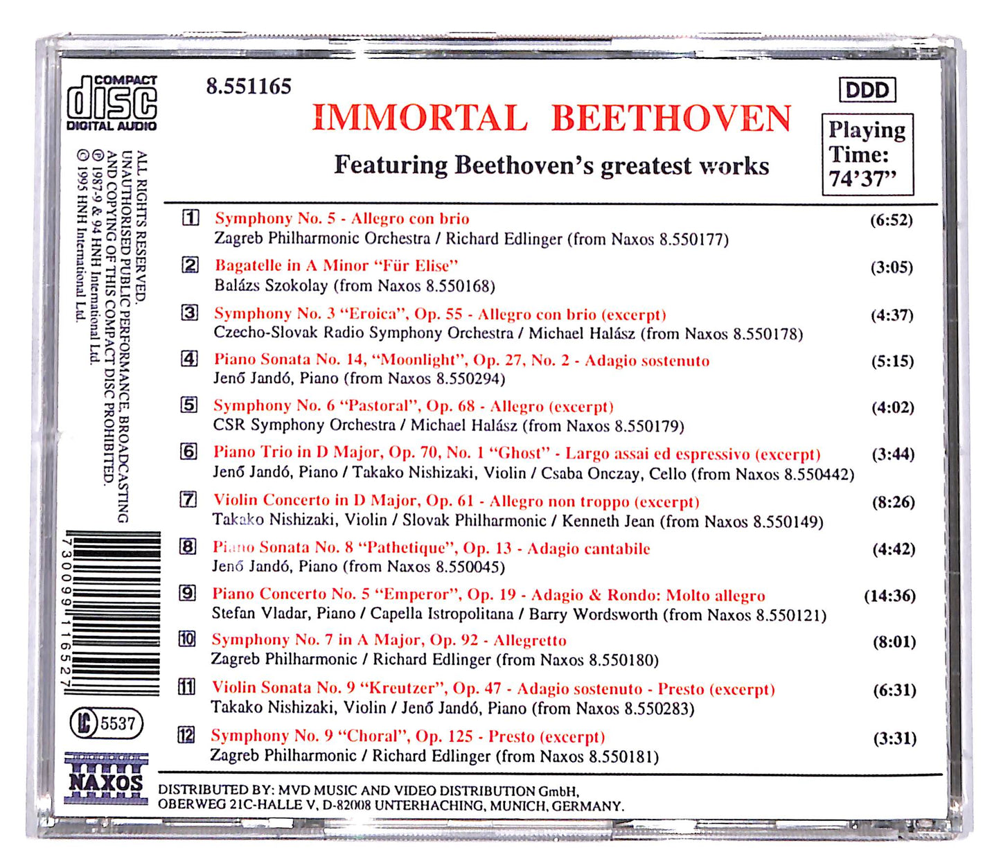 EBOND Immortal Beethoven CD CD039833