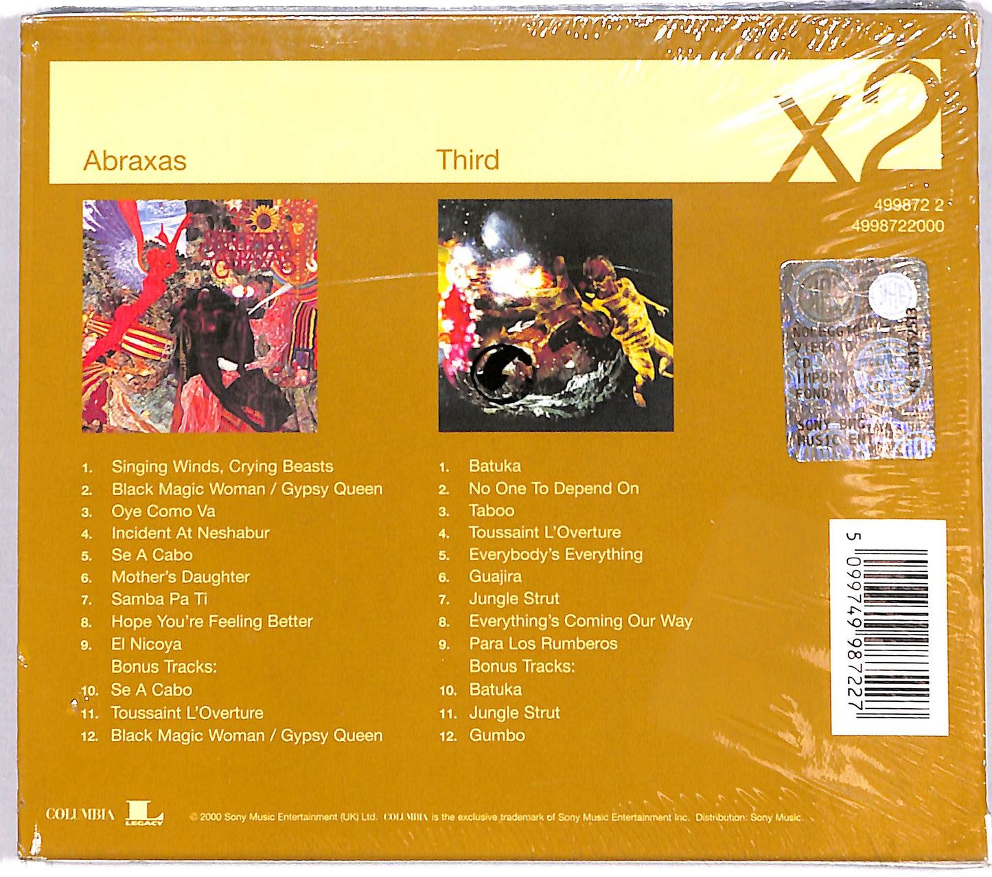 EBOND Santana - Santana x2 - Abraxas / Third CD CD039928