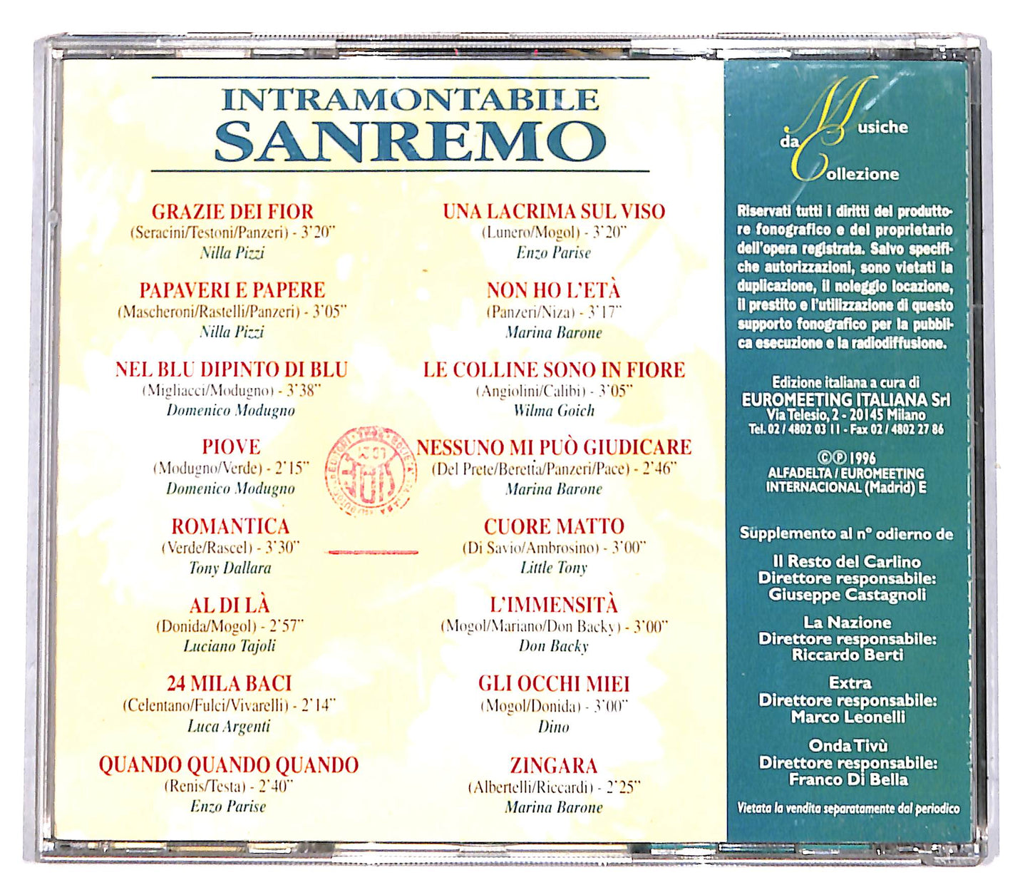 EBOND Intramontabile Sanremo - EDITORIALE CD CD040004