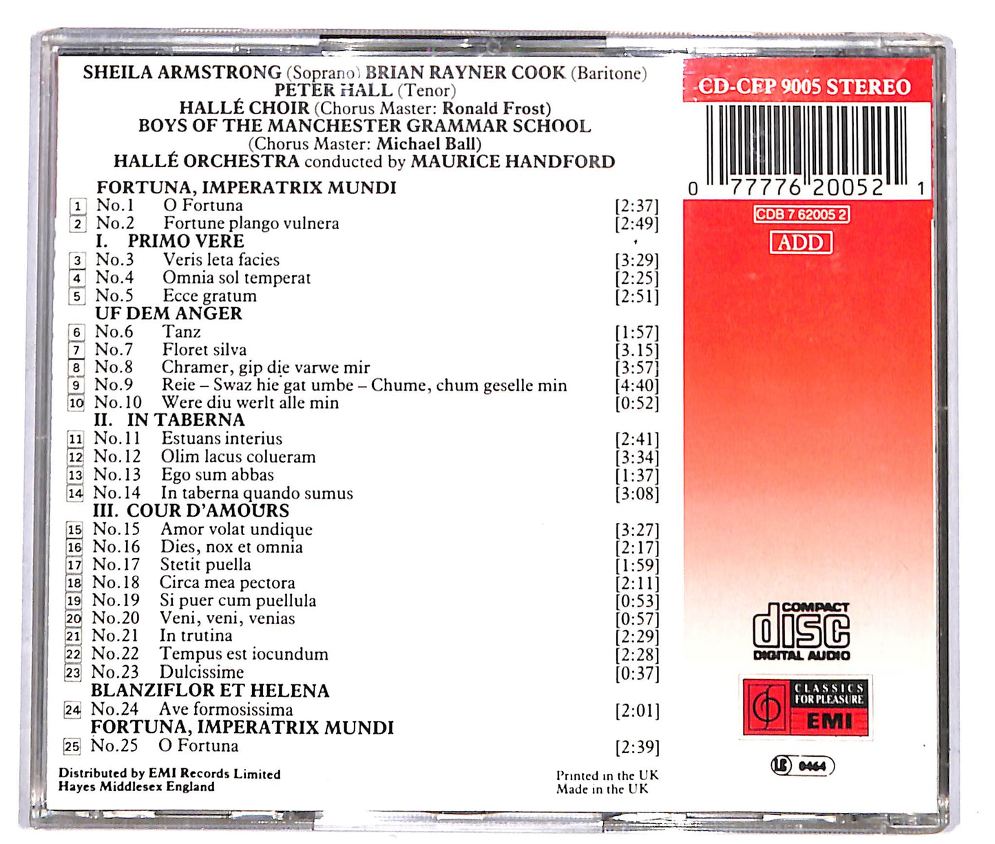 EBOND Carl Orff: Carmina Burana CD CD040035
