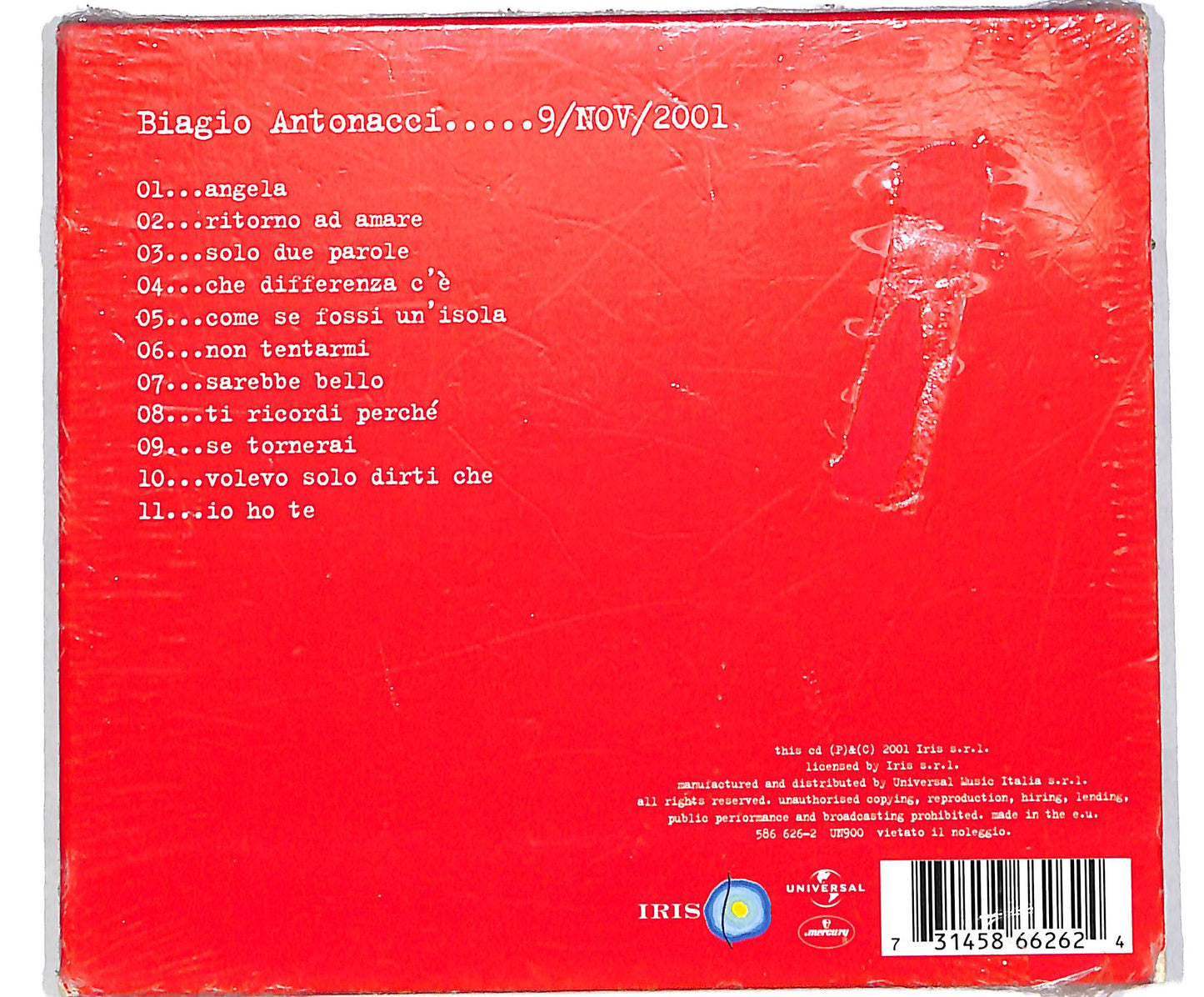 EBOND Biagio Antonacci - 9/Nov/2001 CD CD040119