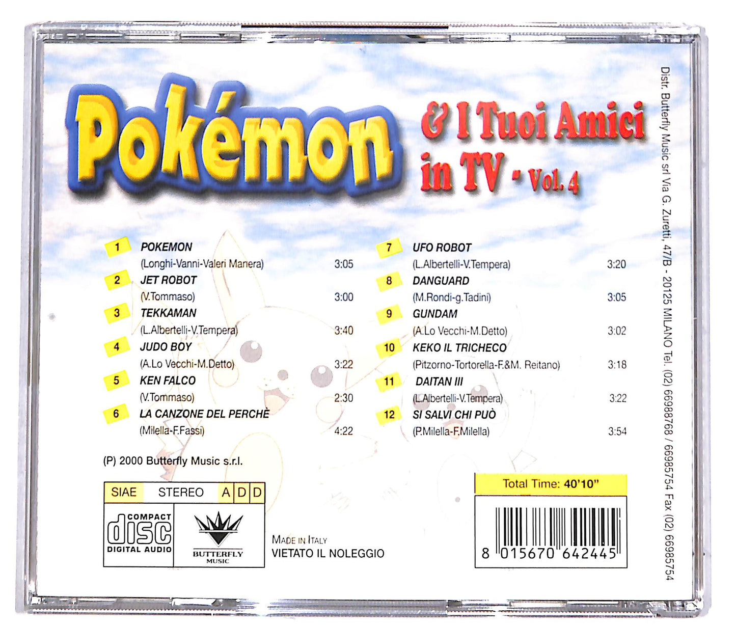 EBOND Pokemon & I Tuoi Amici In TV Vol. 4 CD CD040226