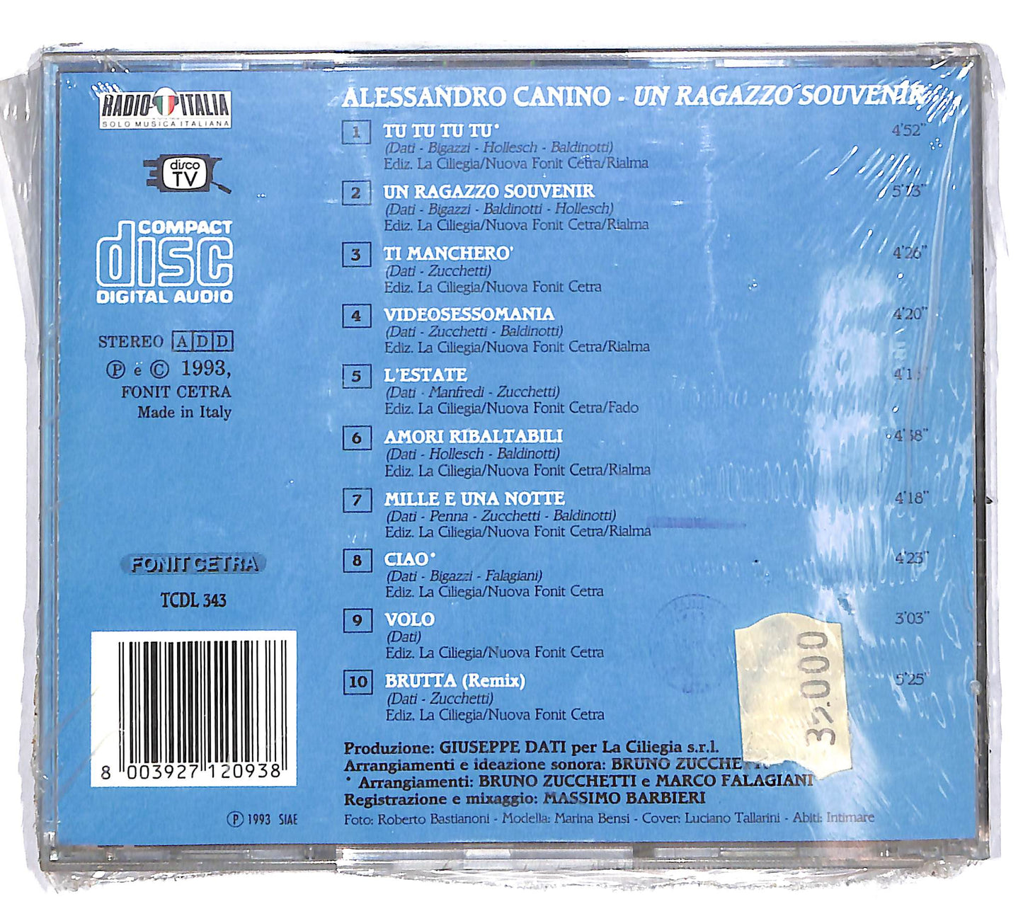 EBOND Alessandro Canino - Un Ragazzo Souvenir CD CD040330