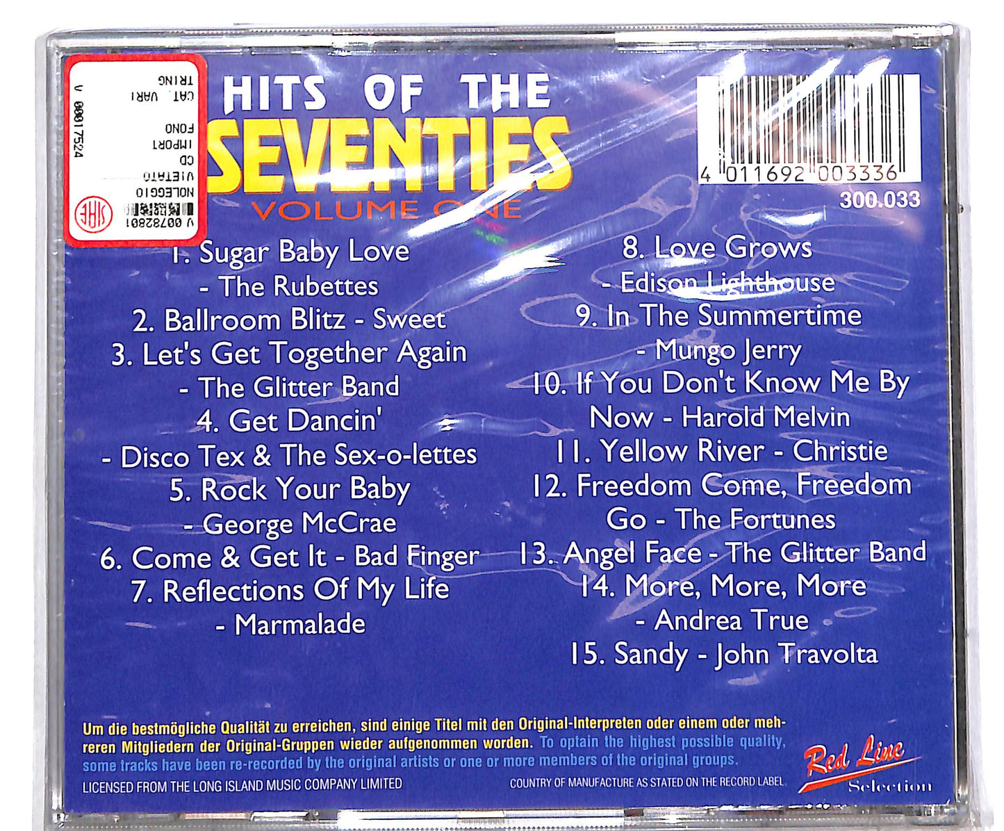 EBOND Hits Of The Seventies CD CD040502