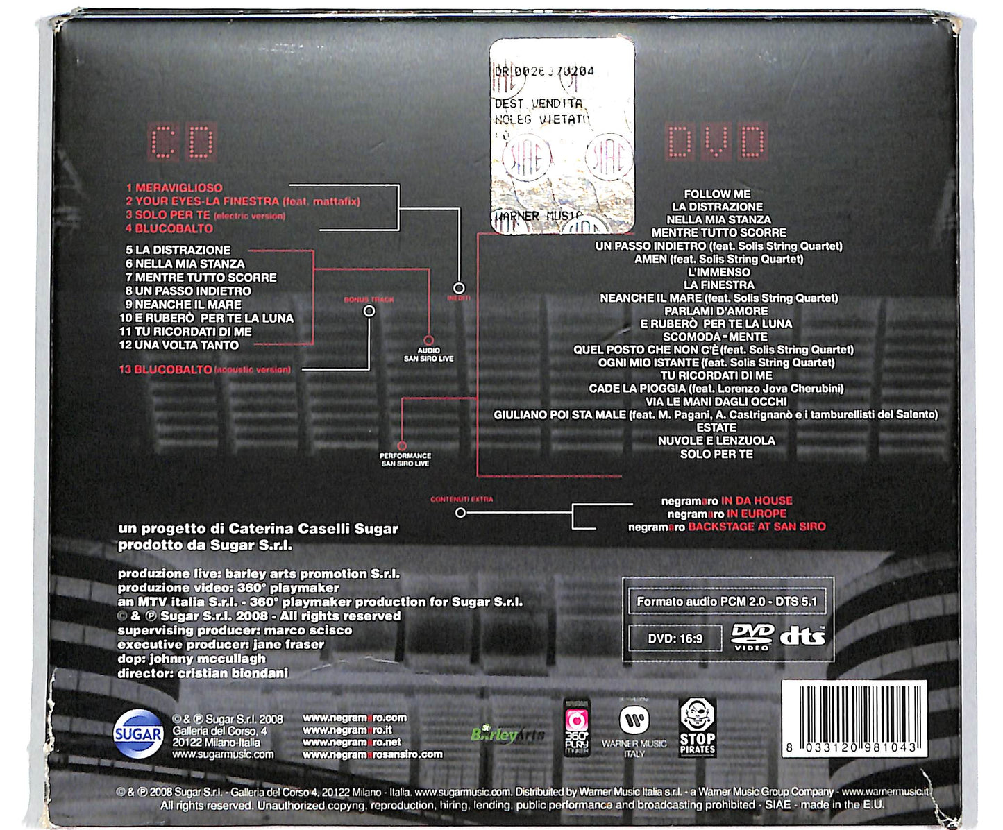 EBOND Negramaro - San Siro Live (Copertina Strappata) CD CD040525