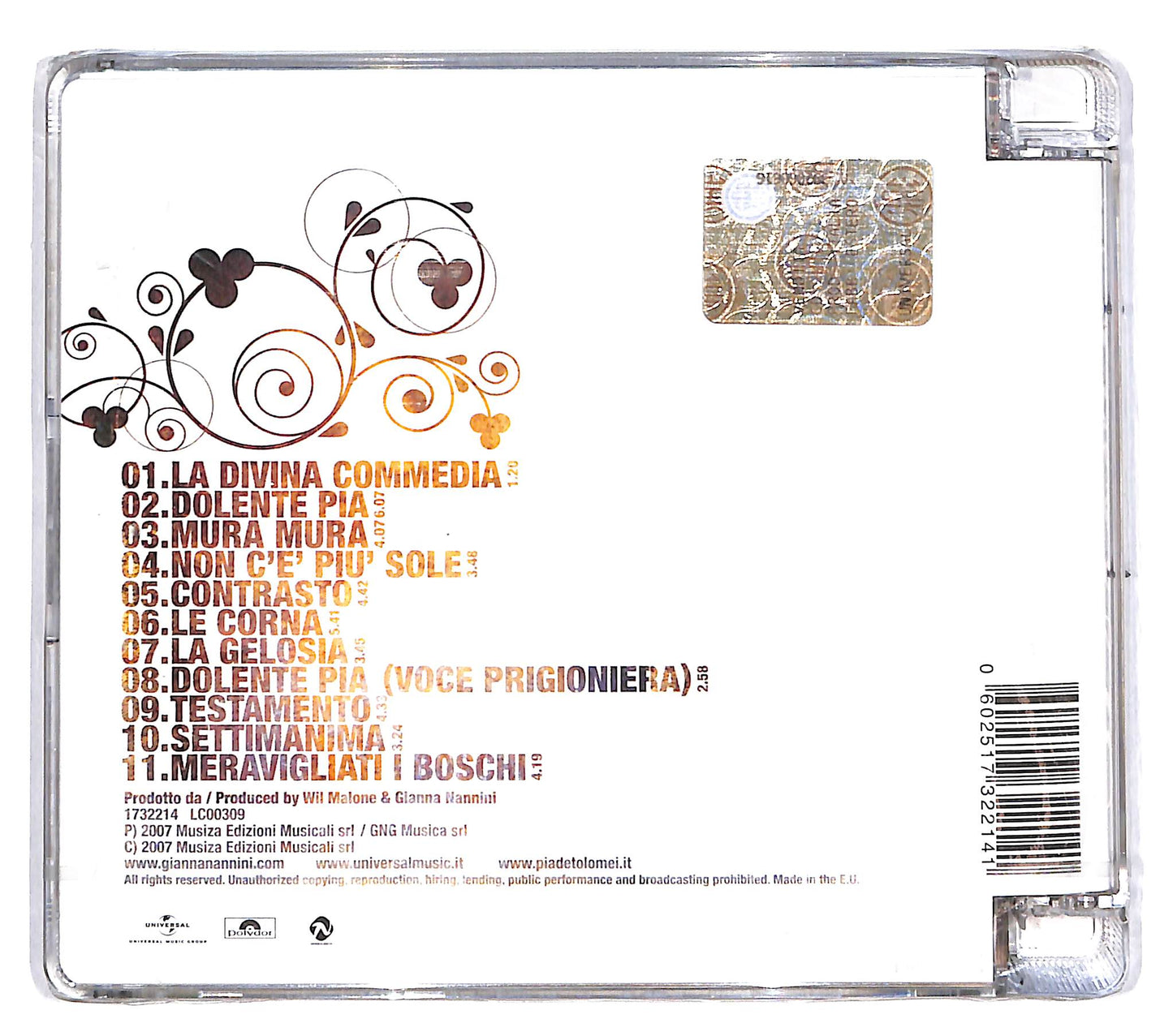 EBOND Gianna Nannini - Pia Come La Canto Io CD CD040623