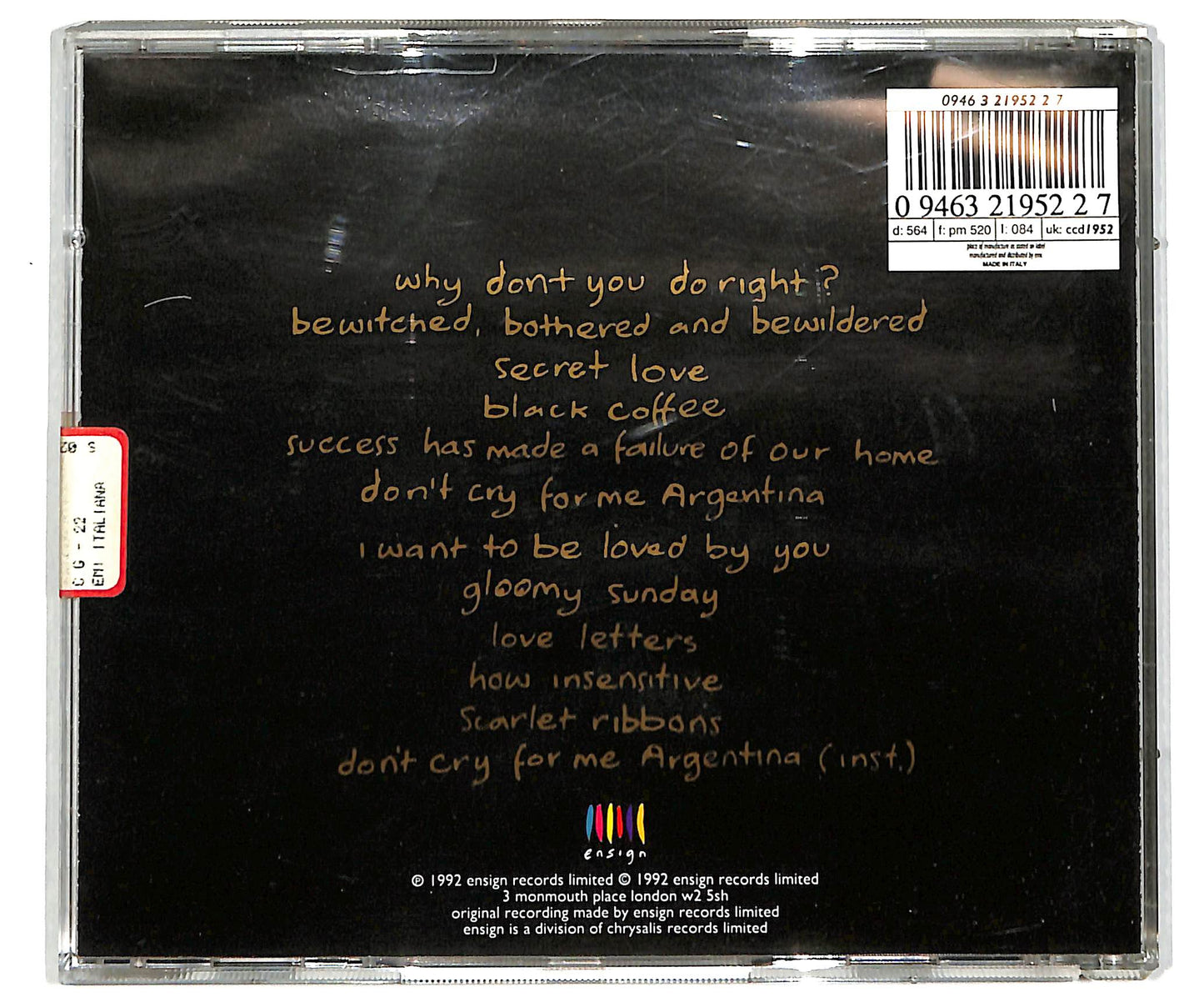 EBOND Sinead O'Connor - Am I Not Your Girl? CD CD041317