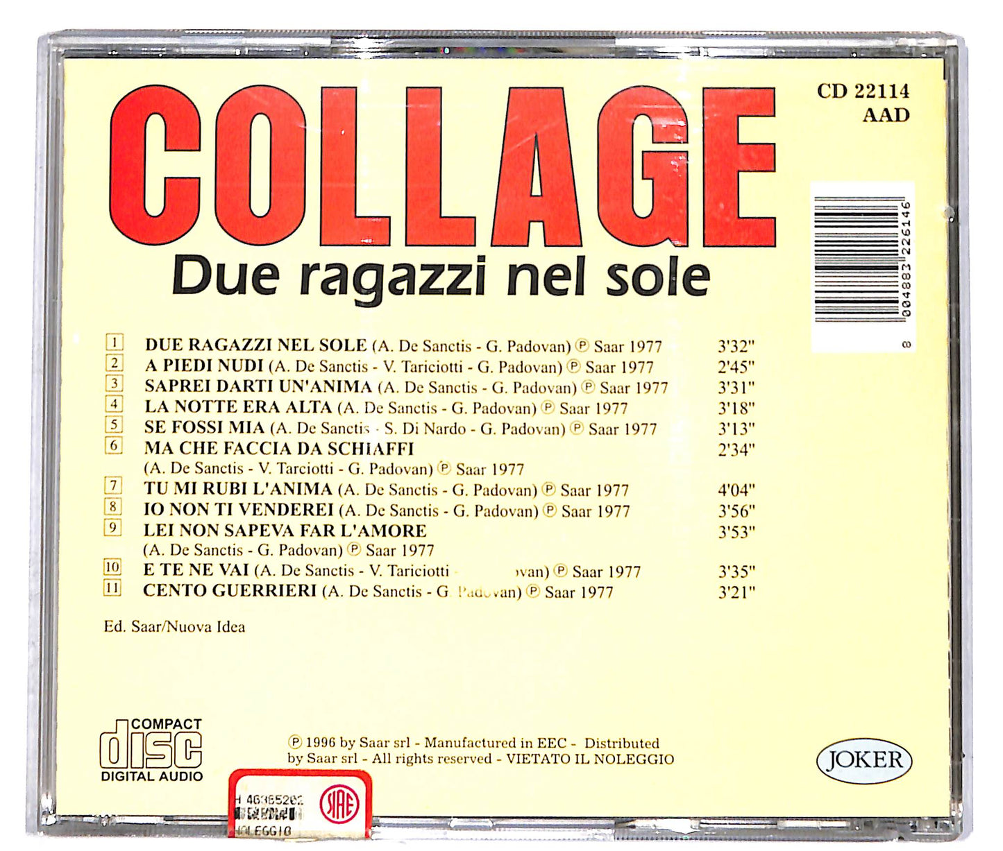 EBOND Due Ragazzi Nel Sole CD CD041402