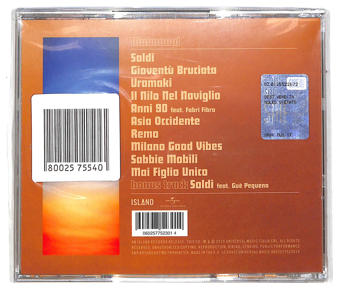 EBOND Mahmood - Gioventu Bruciata CD CD042108