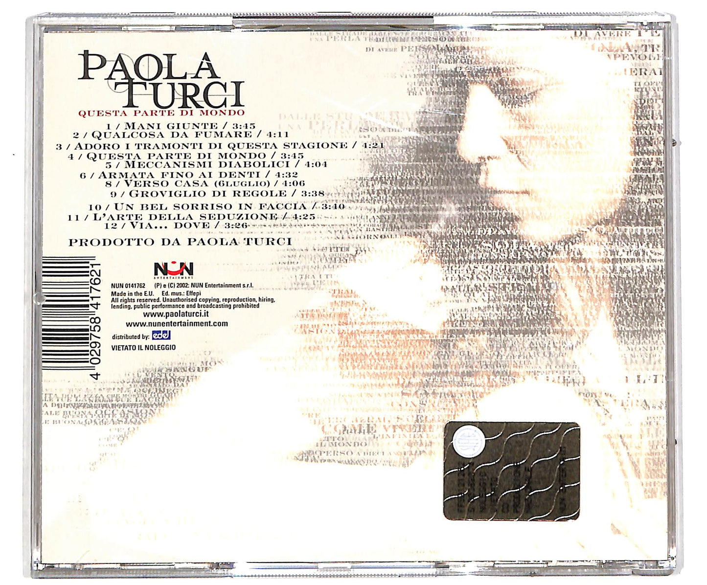 EBOND Paola Turci - Questa Parte Di Mondo CD CD042152