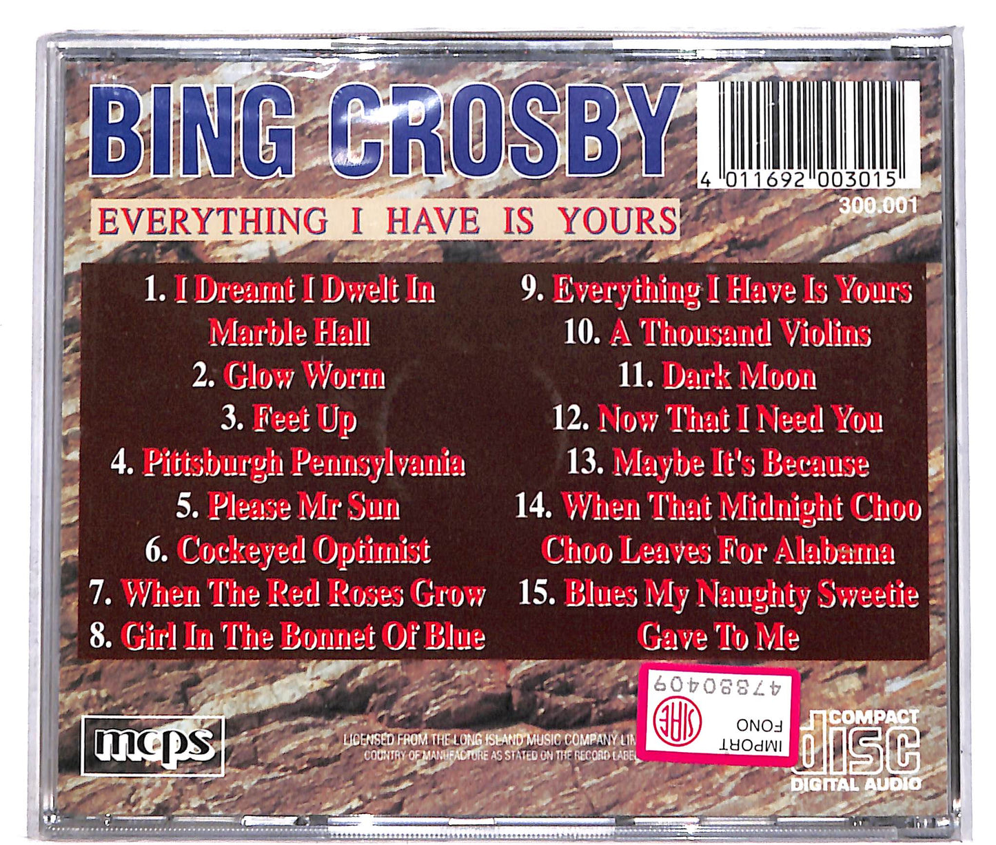 EBOND Bing Crosby - Everything I Have Is Yours CD CD042243