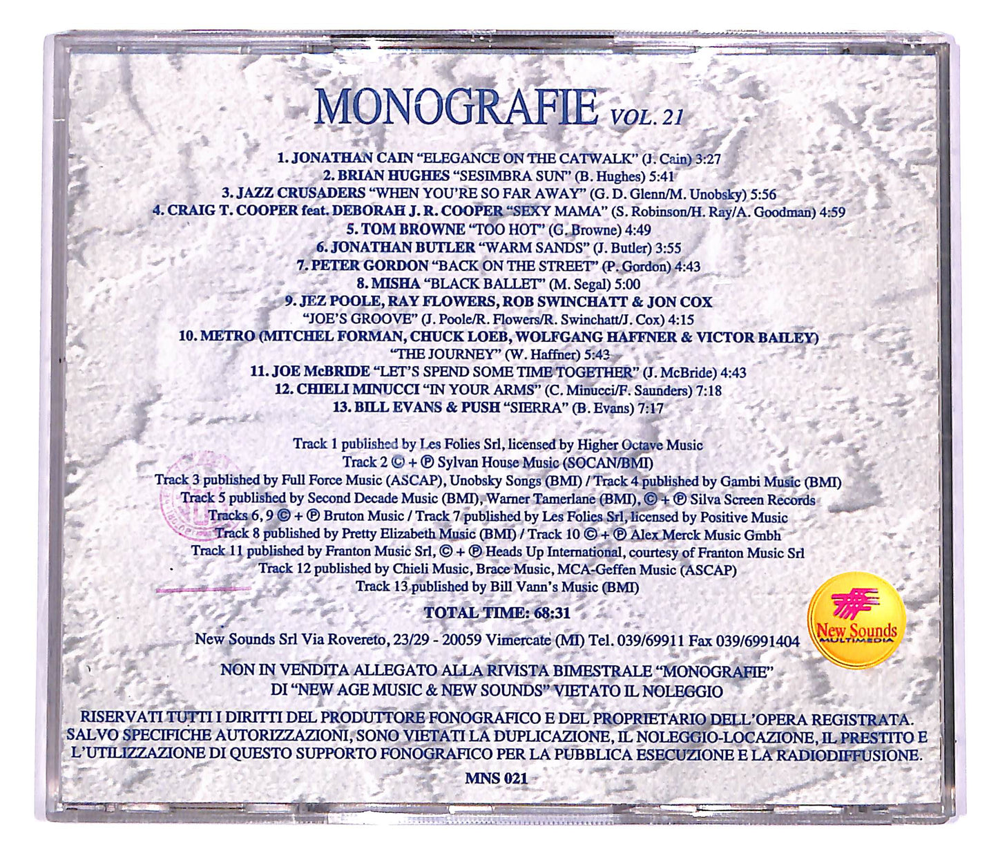 EBOND Various - Vol. 21 - Musica Fusion & Smooth Jazz II EDITORIALE CD CD042401