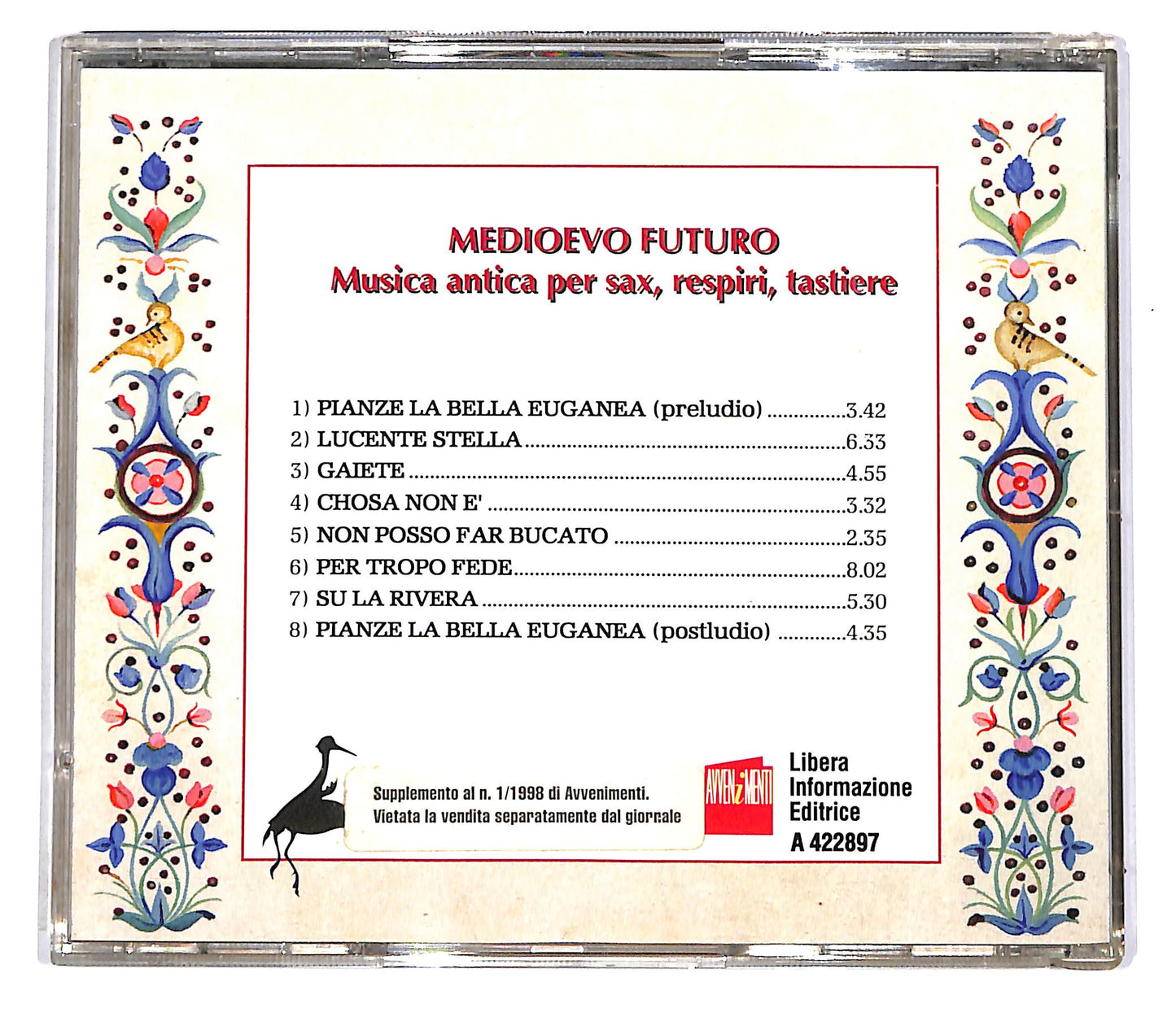 EBOND Advena Avis - Medioevo Futuro EDITORIALE CD CD042735