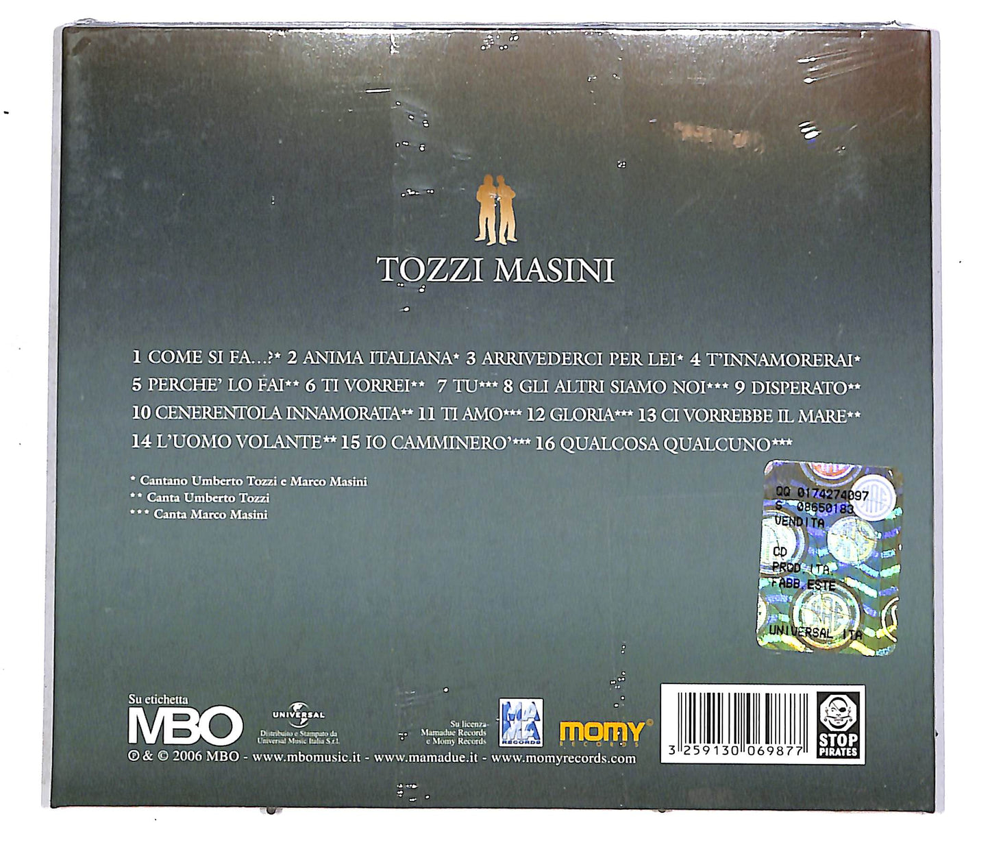 EBOND Tozzi Masini - Tozzi Masini CD CD042752