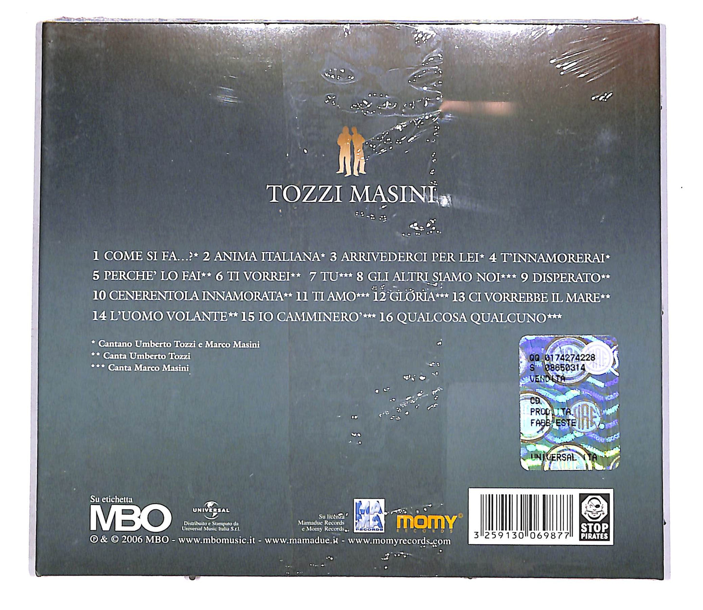 EBOND Tozzi Masini - Tozzi Masini CD CD042836