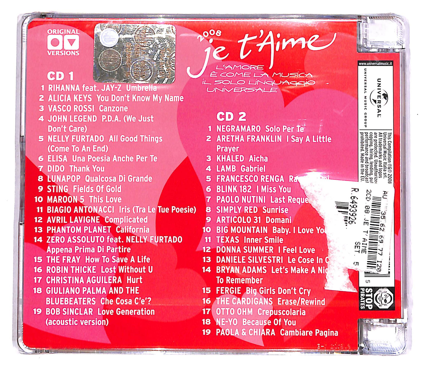 EBOND Various - Je T'Aime 2008 (2 dischi) CD CD042837