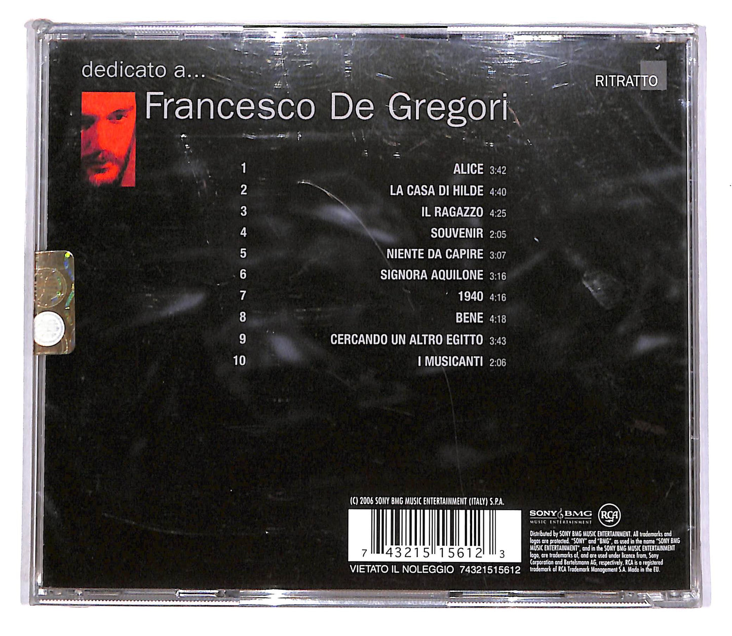 EBOND Francesco De Gregori - Dedicato A... CD CD042922