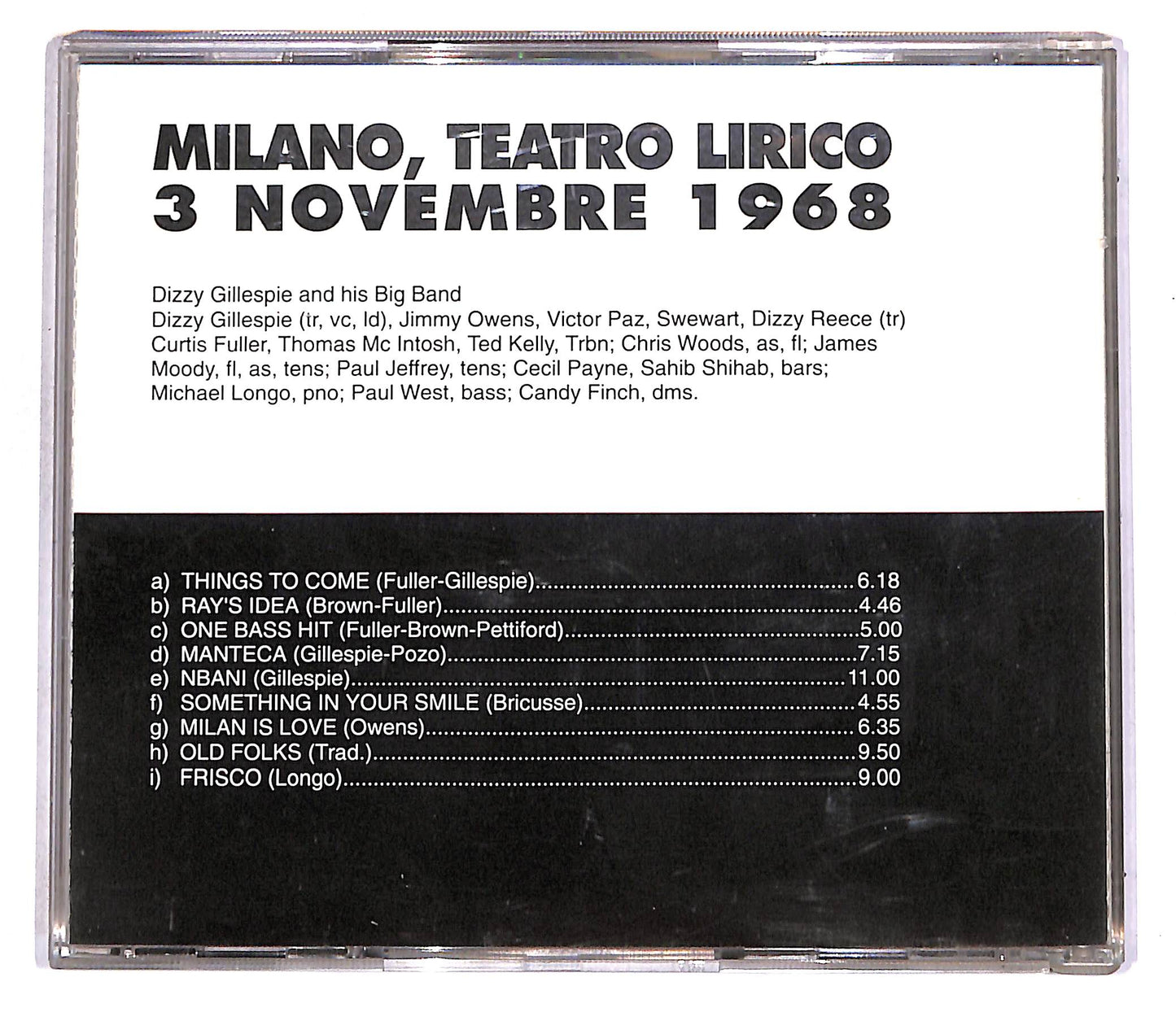 EBOND Dizzy Gillespie And His Big Band - Live EDITORIALE CD CD043054