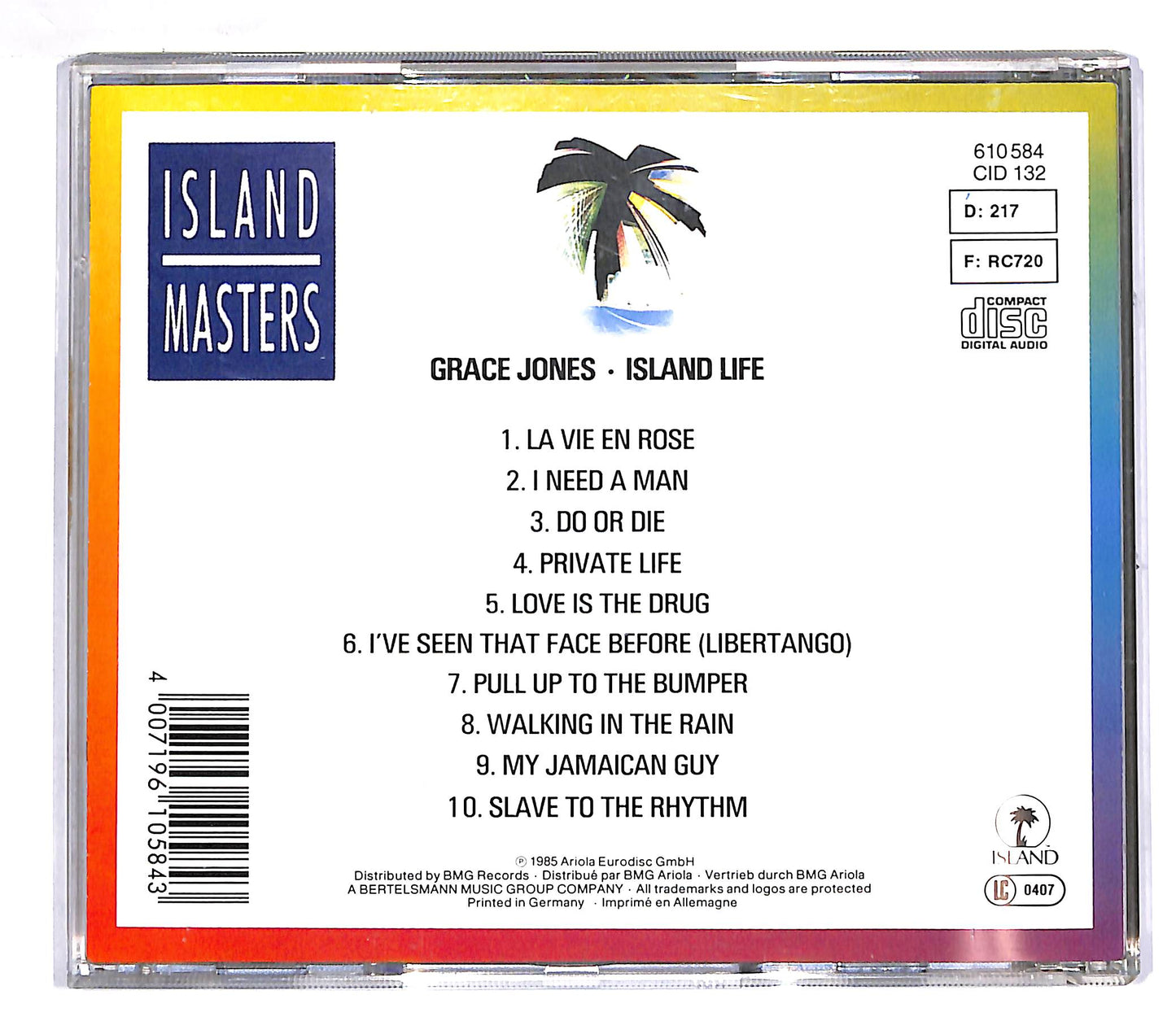 EBOND Grace Jones - Island Life CD CD043101