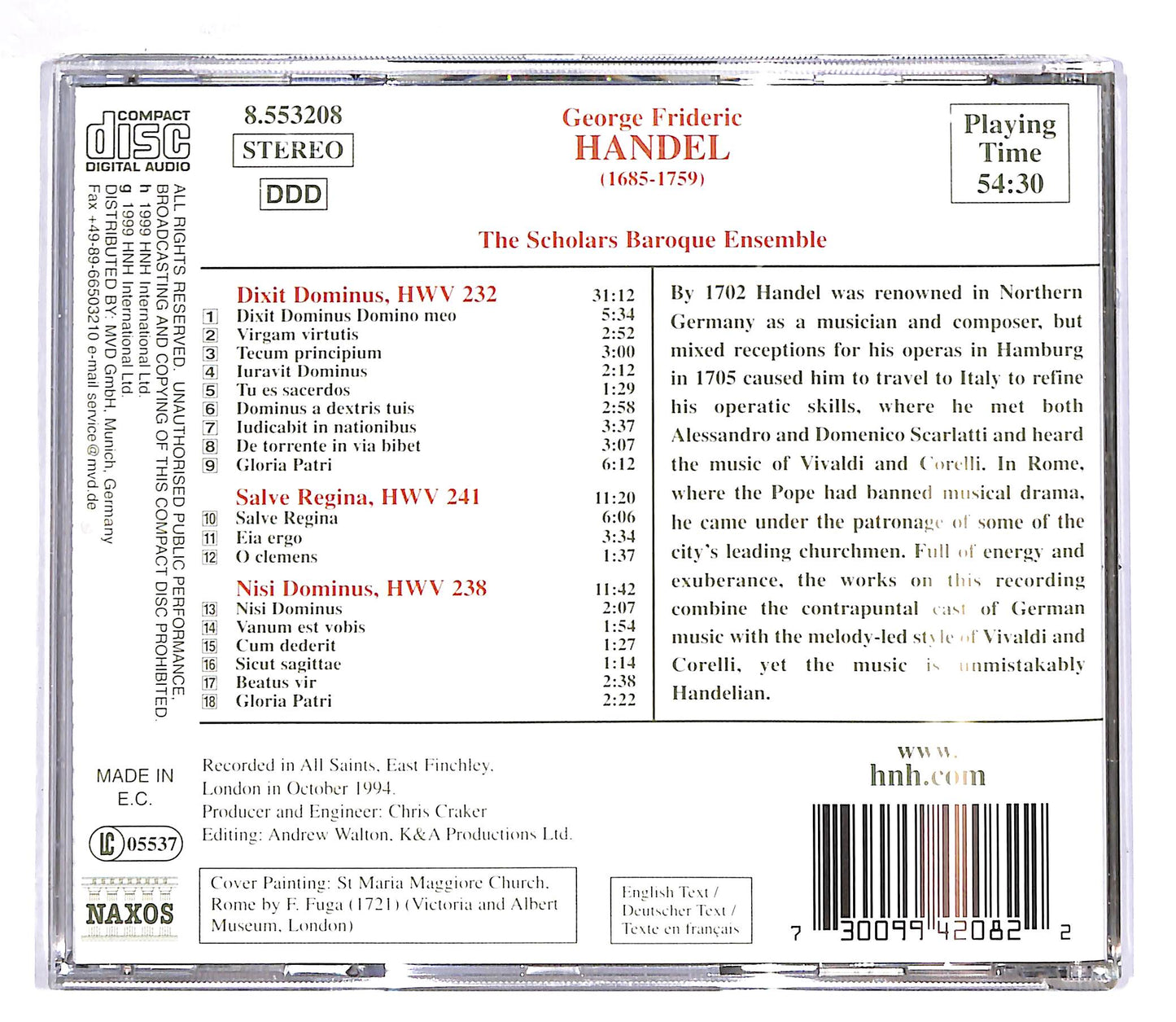 EBOND Handel - Dixit Dominus CD CD043116