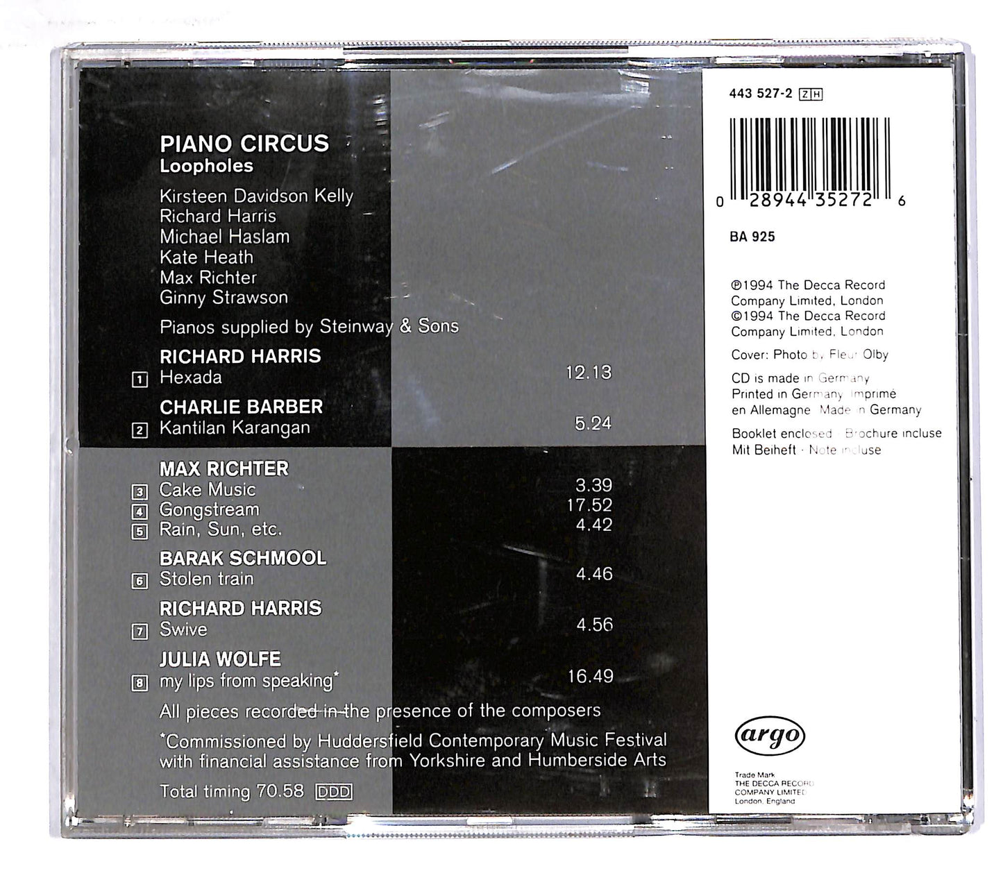 EBOND Piano Circus - Loopholes CD CD043138