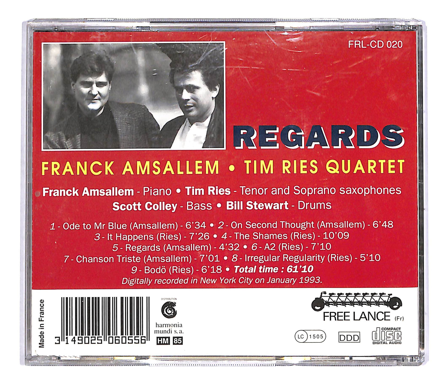 EBOND Franck Amsallem - Tim Ries Quartet - Regards CD CD043639