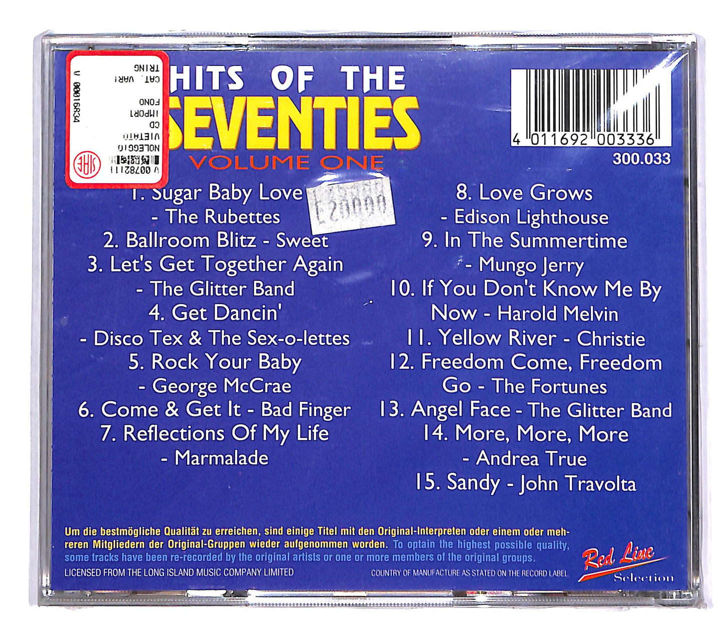 EBOND Various - Hits Of The Seventies - volume one CD CD043656