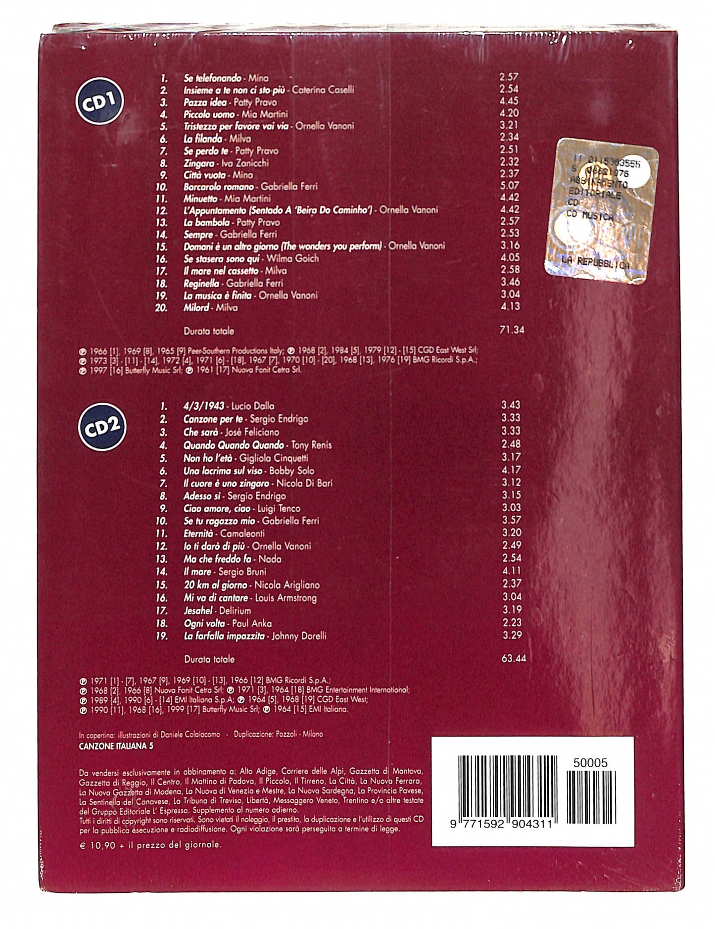 EBOND gli anni 70 cantanti e trionfi di sanremo vol5 EDITORIALE CD CD044310