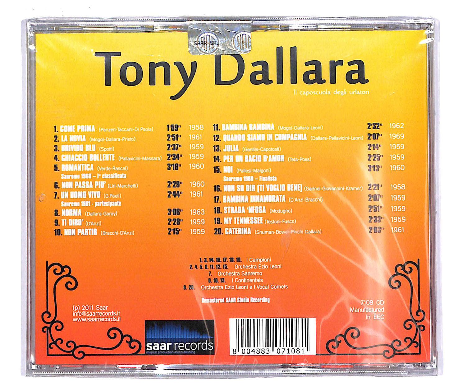 EBOND Tony Dallara - Il Meglio DI Tony Dallara CD CD044530