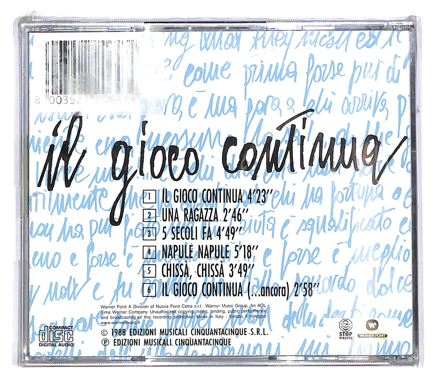 EBOND Edoardo Bennato - Il Gioco Continua CD CD044715