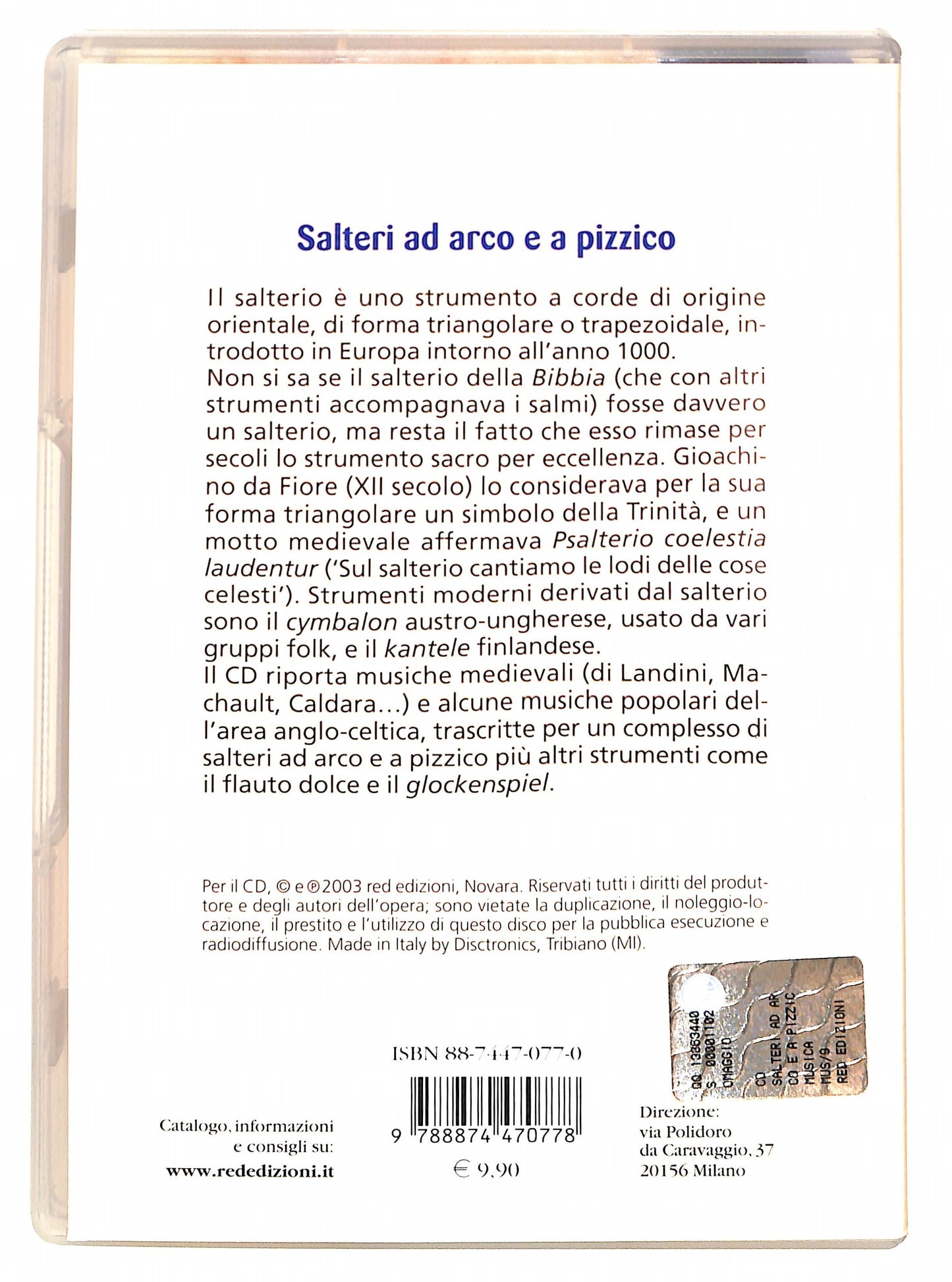 EBOND Franco Brera - Salteri Ad Arco E A Pizzico CD CD045202