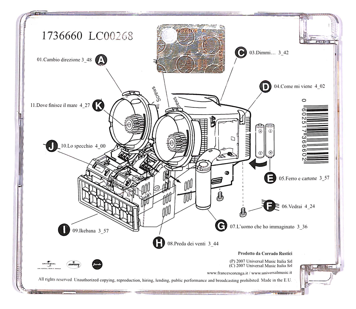 EBOND Francesco Renga - Ferro E Cartone CD CD045502