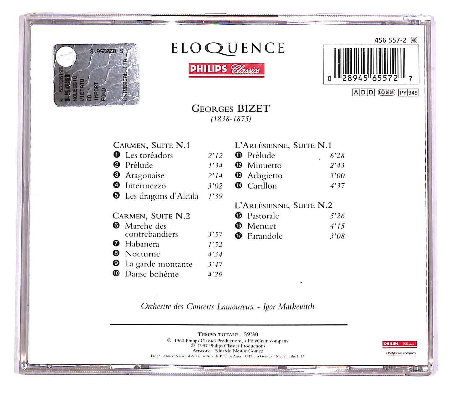 EBOND Igor Markevitch - Bizet - Carmen / L'Arlesienne Suites CD CD045552