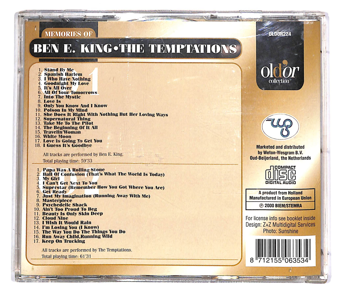 EBOND Memories Of Ben E. King ● The Temptations (2 dischi) CD CD045607