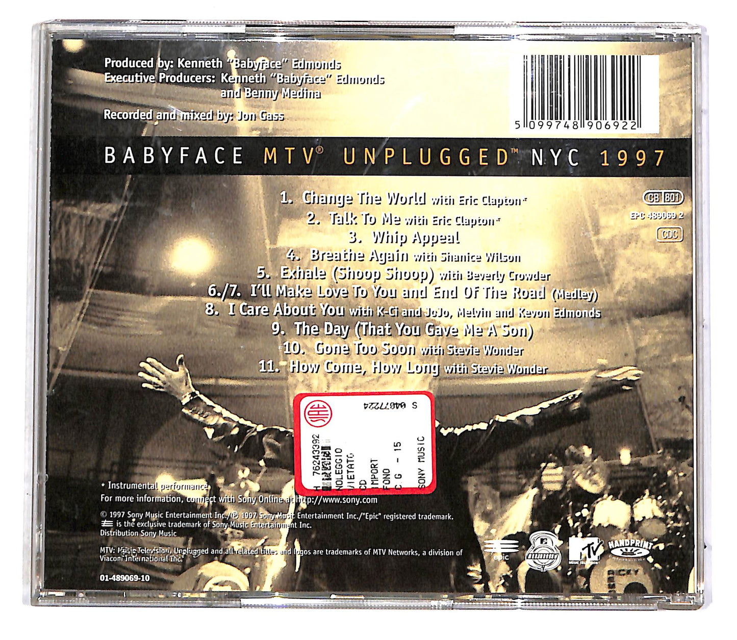EBOND Babyface - MTV Unplugged NYC 1997 CD CD045645