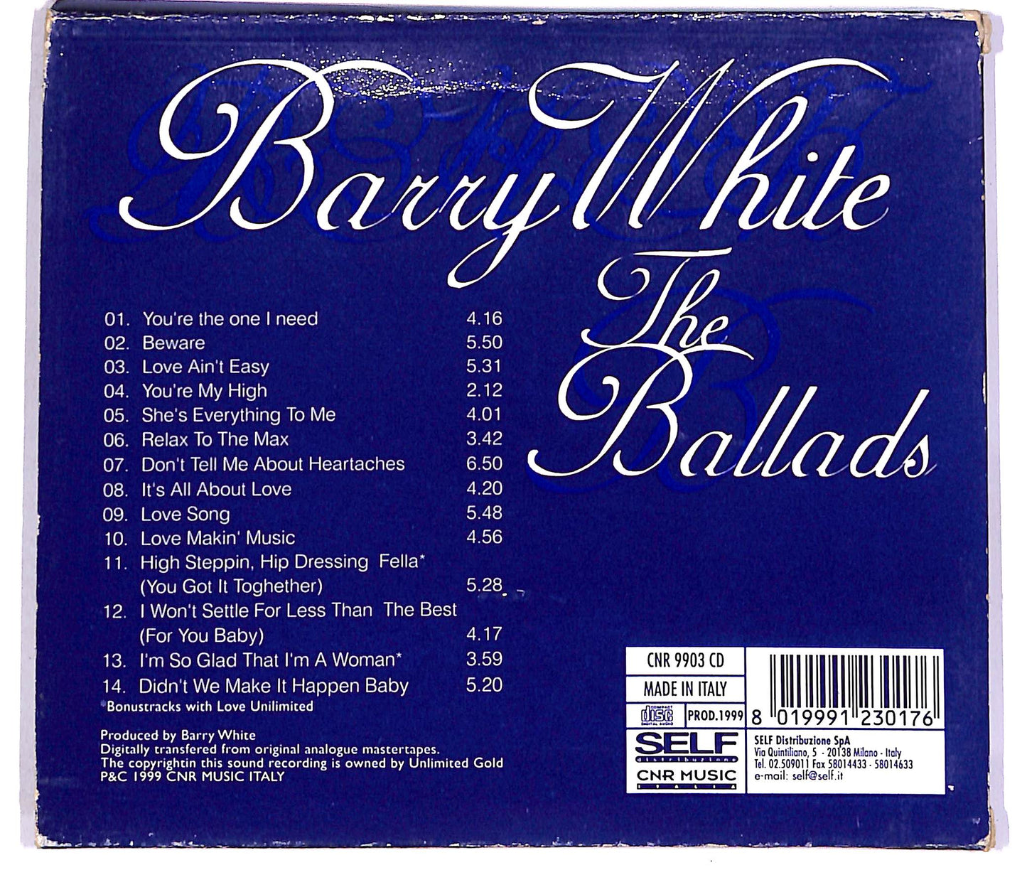 EBOND Barry White - The Ballads CD CD045822