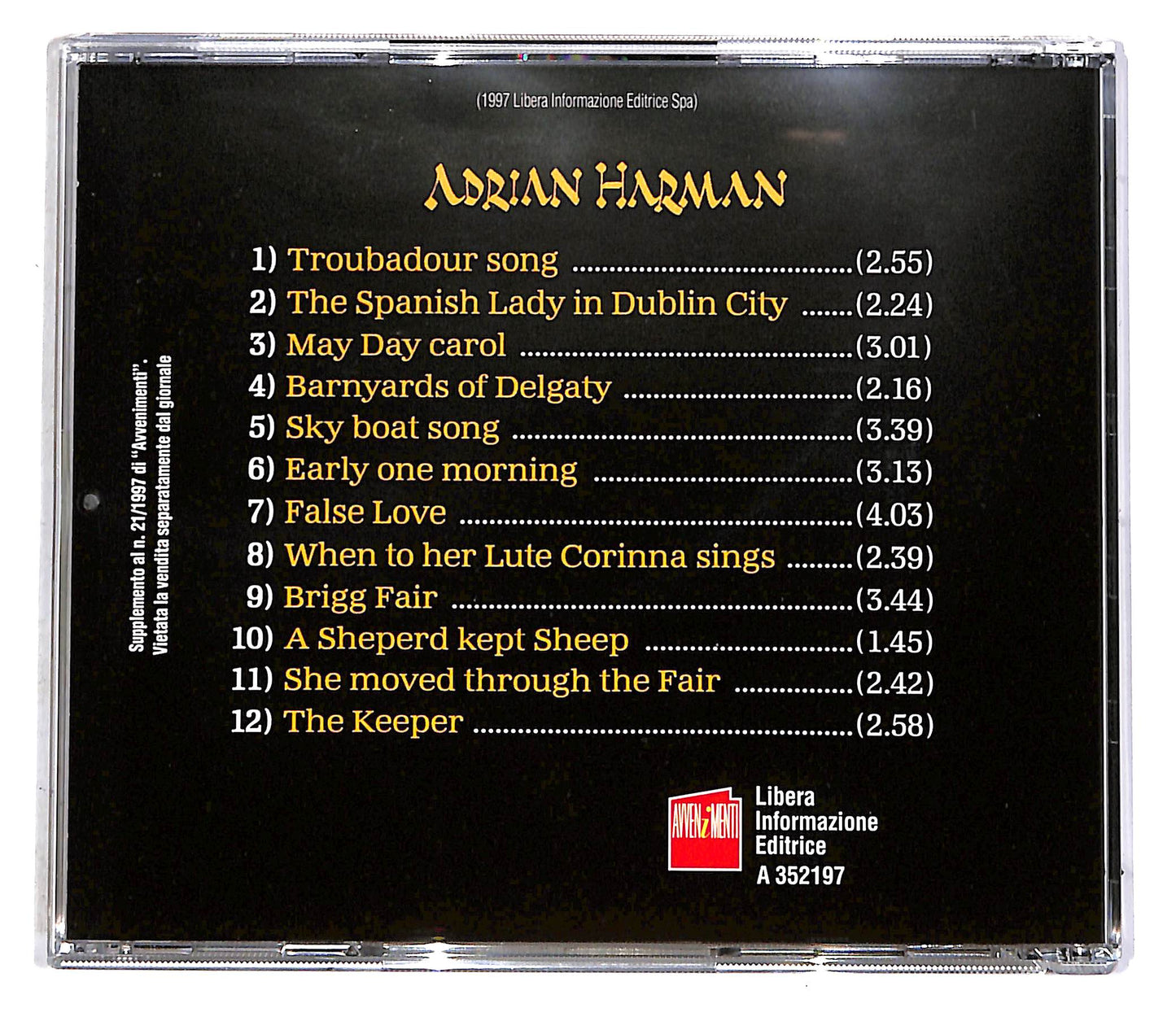 EBOND Adrian Harman - Antiche Ballate Inglesi Ed Irlandesi EDITORIA CD CD045833