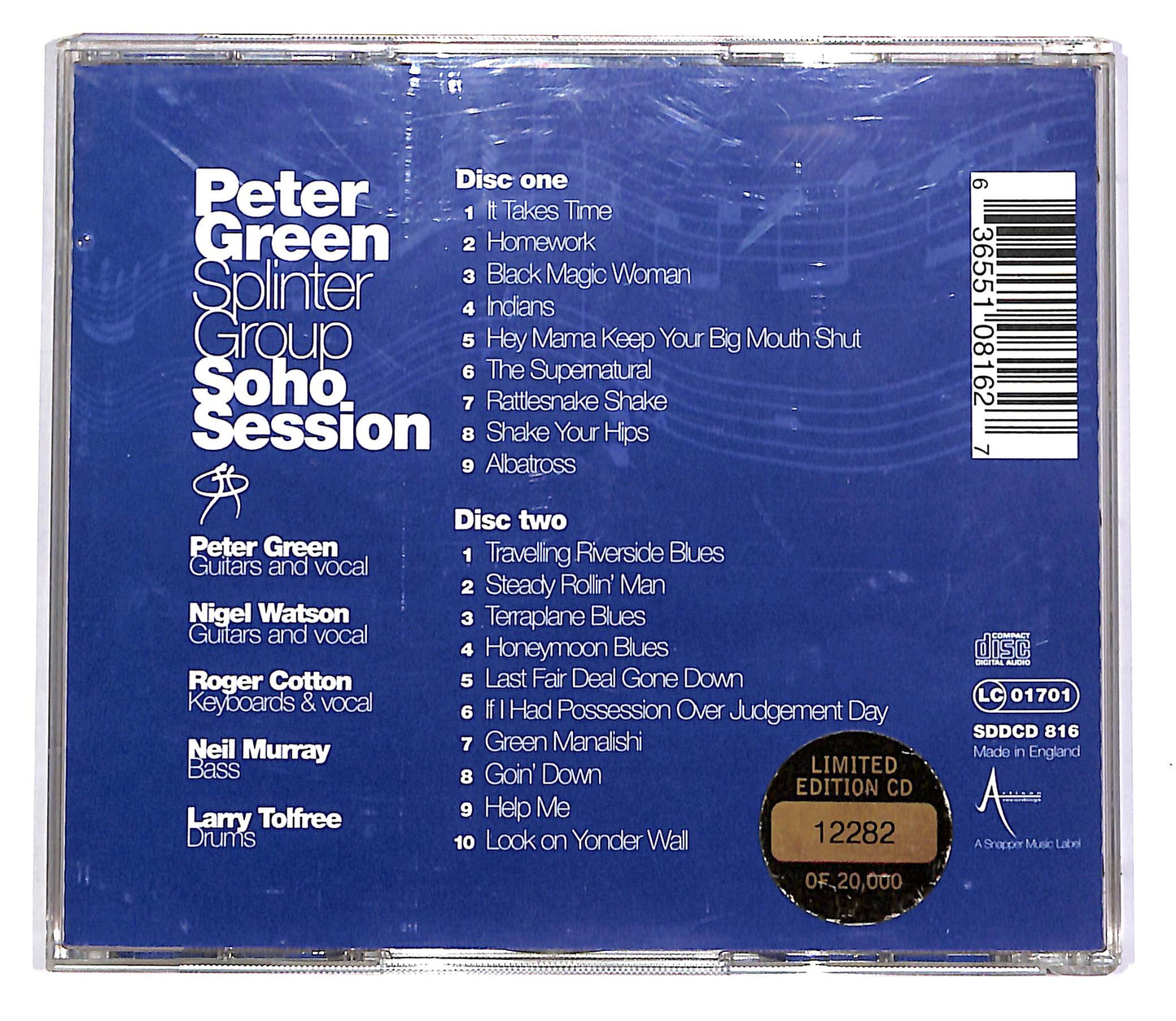 EBOND Peter Green Splinter Group - Soho Session (2 dischi) CD CD045932
