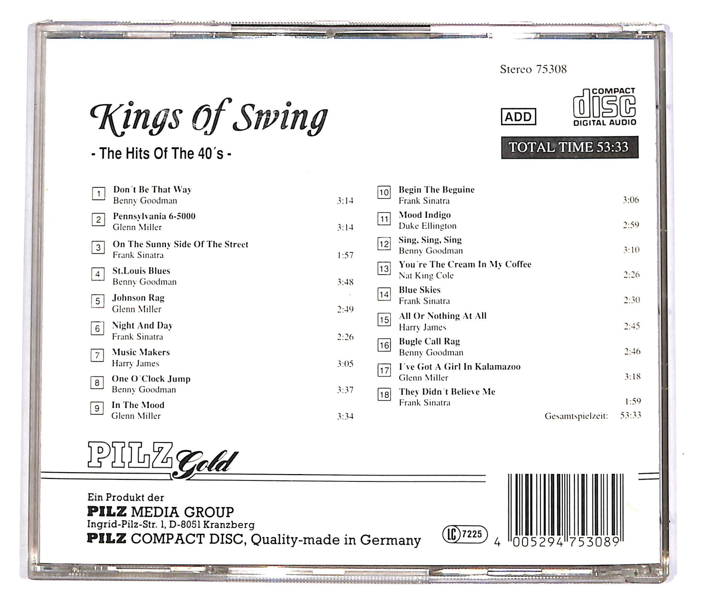 EBOND Various - Kings Of Swing - The Hits Of The 40's CD CD045937