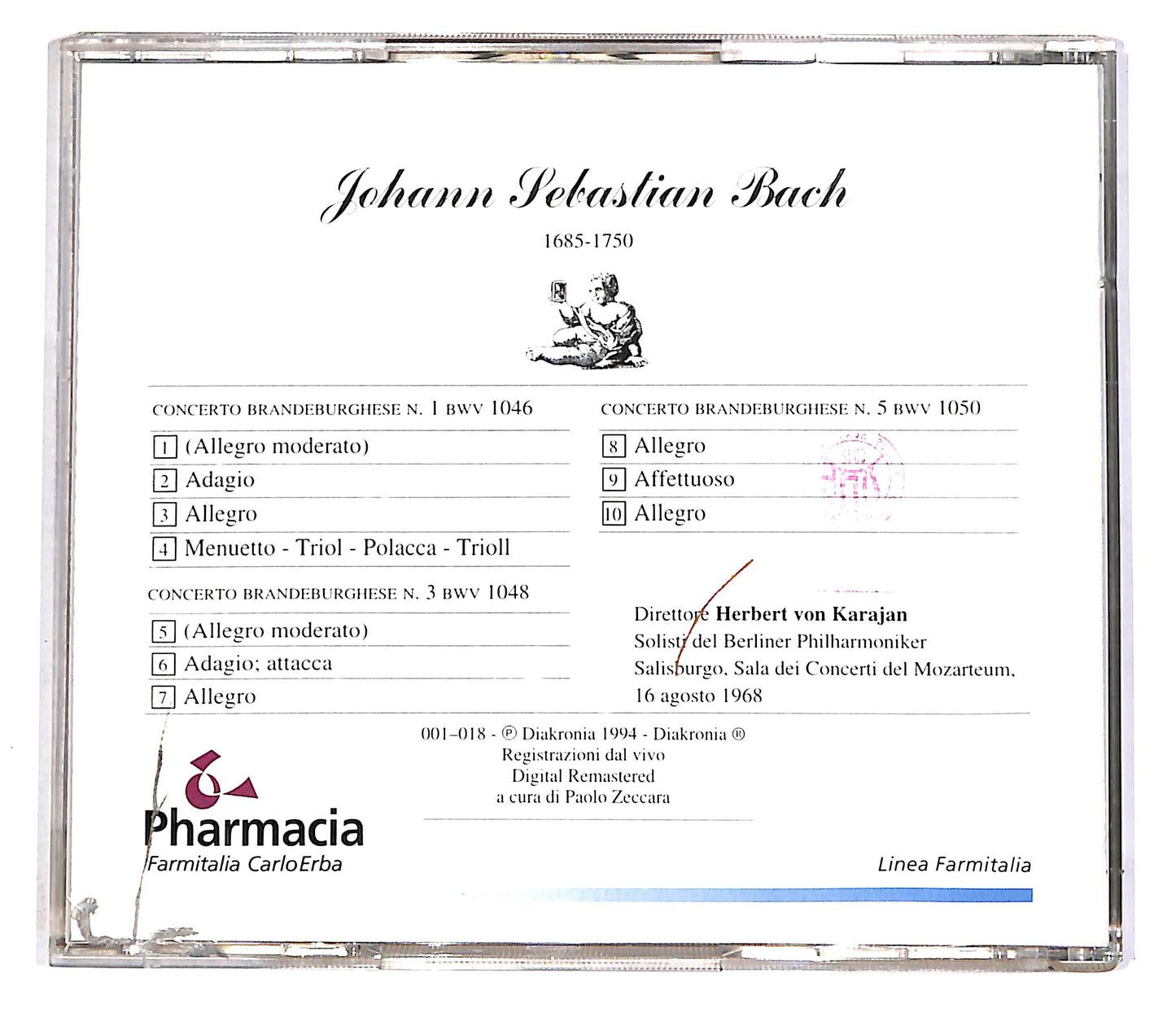 EBOND Bach-Concerto Brandeburghese n.1 bwv 1046 EDITORIALE CD CD046047