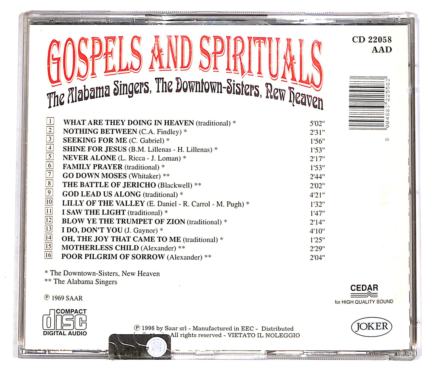 EBOND Various - Gospels and Spirituals CD CD046102
