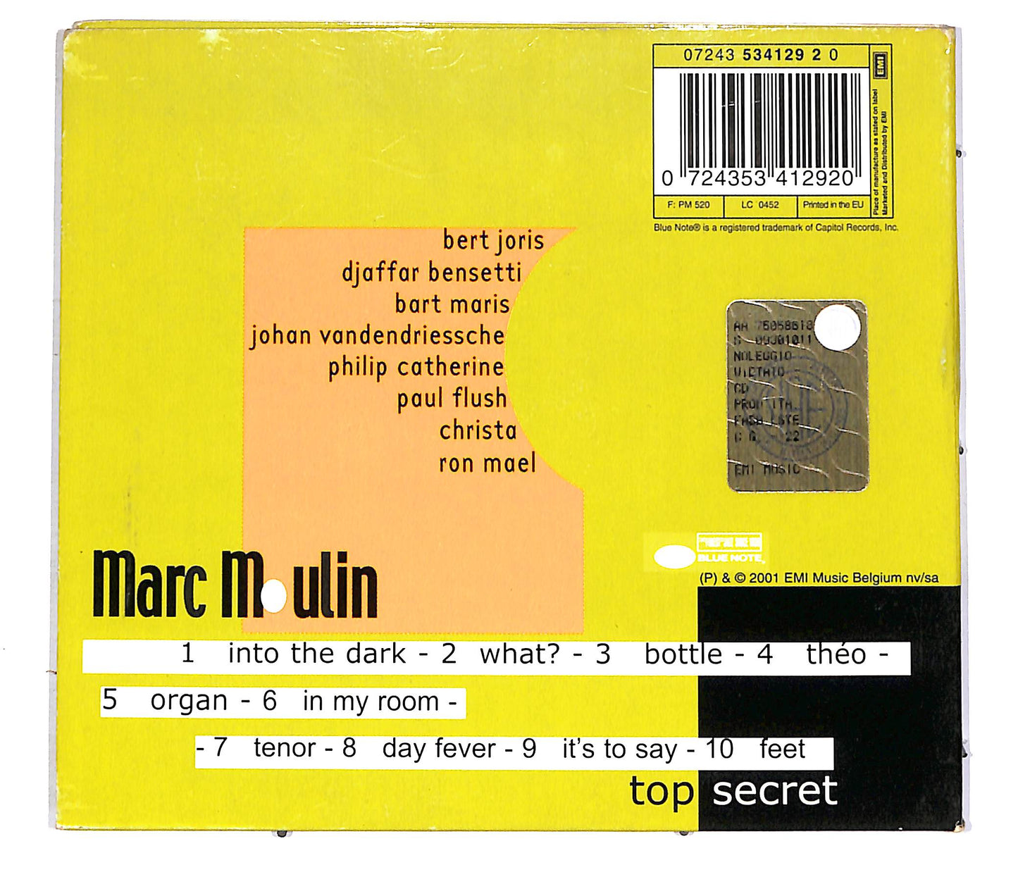 EBOND Marc Moulin - Top Secret CD CD046114