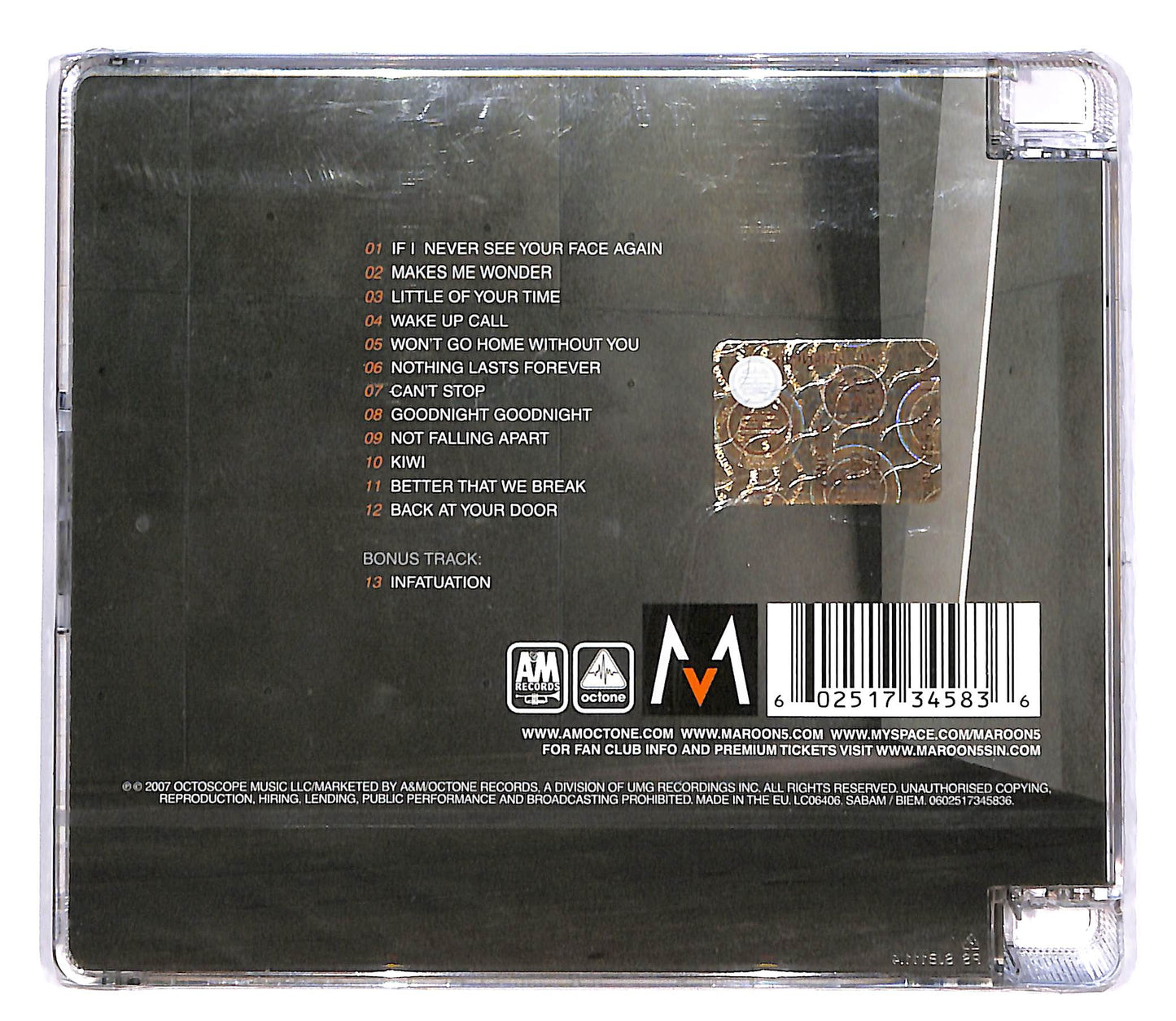 EBOND Maroon 5 - It Won't Be Soon Before Long CD CD046241