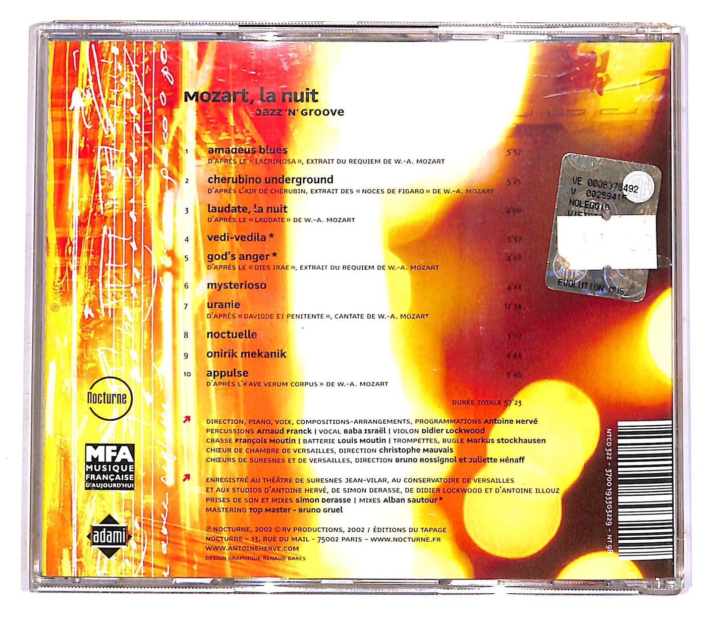 EBOND Mozart, la nuit - Jazz 'N' Groove CD CD046327