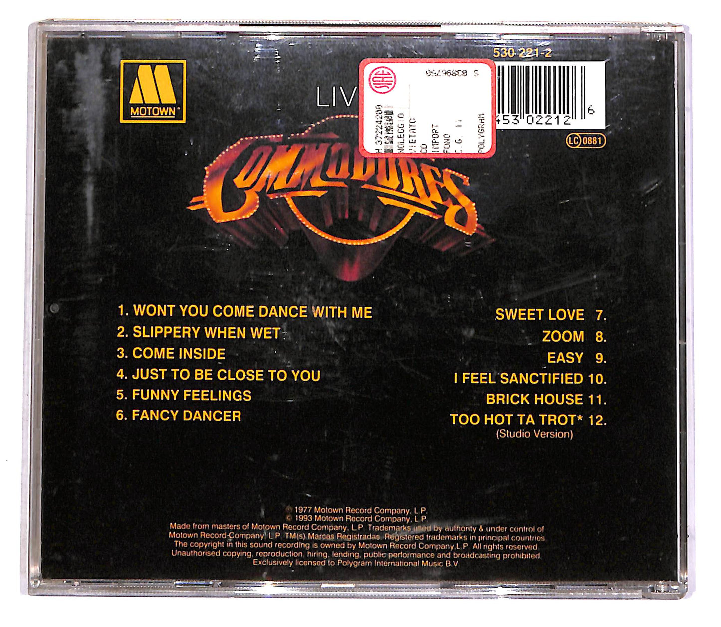 EBOND Commodores - Live! CD CD046427