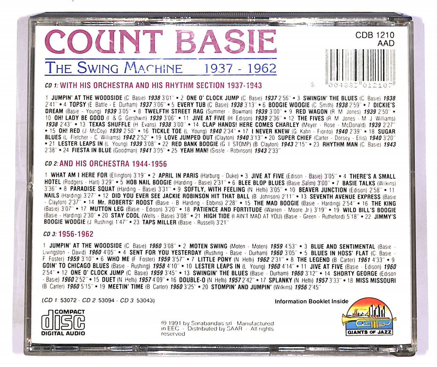 EBOND Count Basie - The Swing Machine - Giants of Jazz (3 dischi) CD CD046447