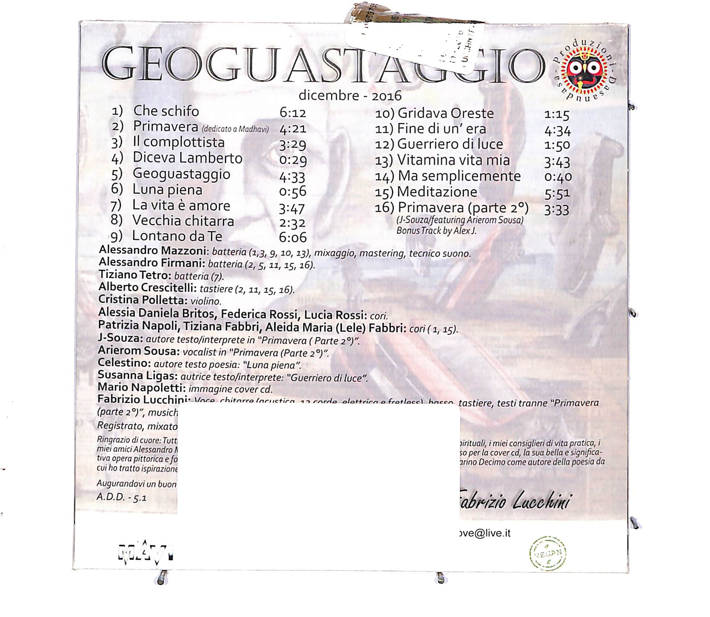 EBOND Fabrizio Lucchini - Geoguastaggio EDITORIALE CD CD046518