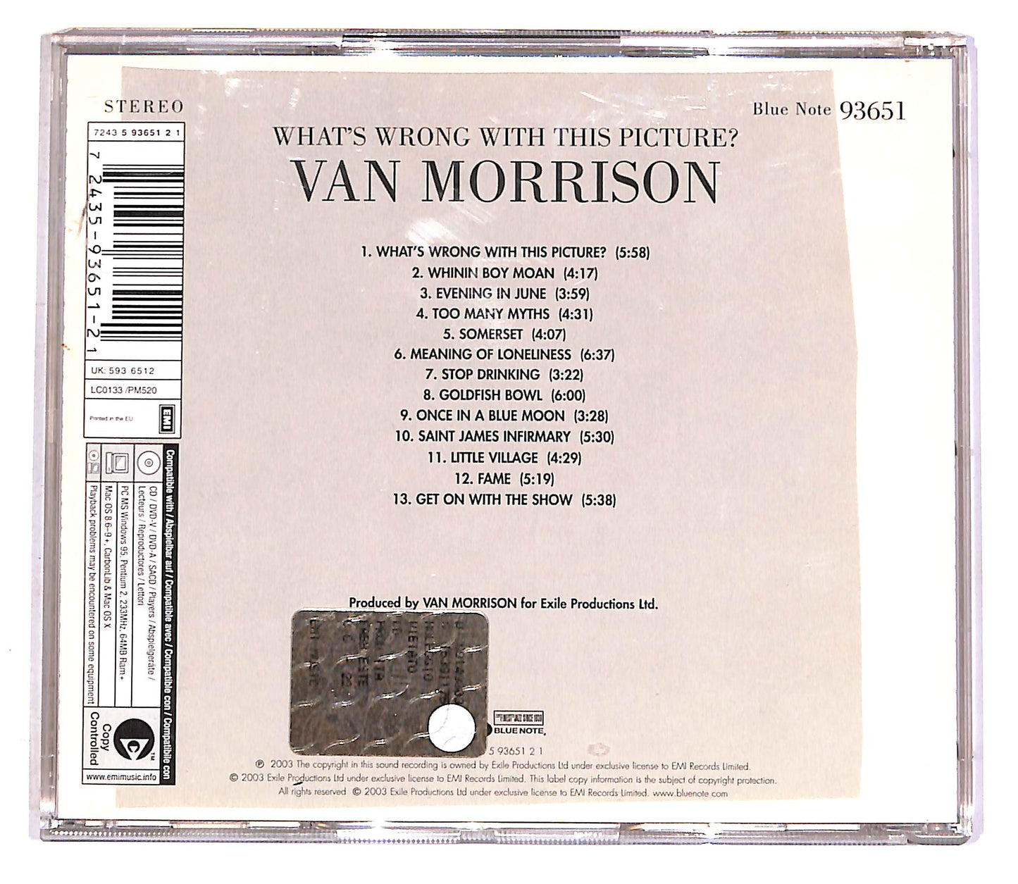 EBOND Van Morrison - What's Wrong With This Picture? CD CD046530